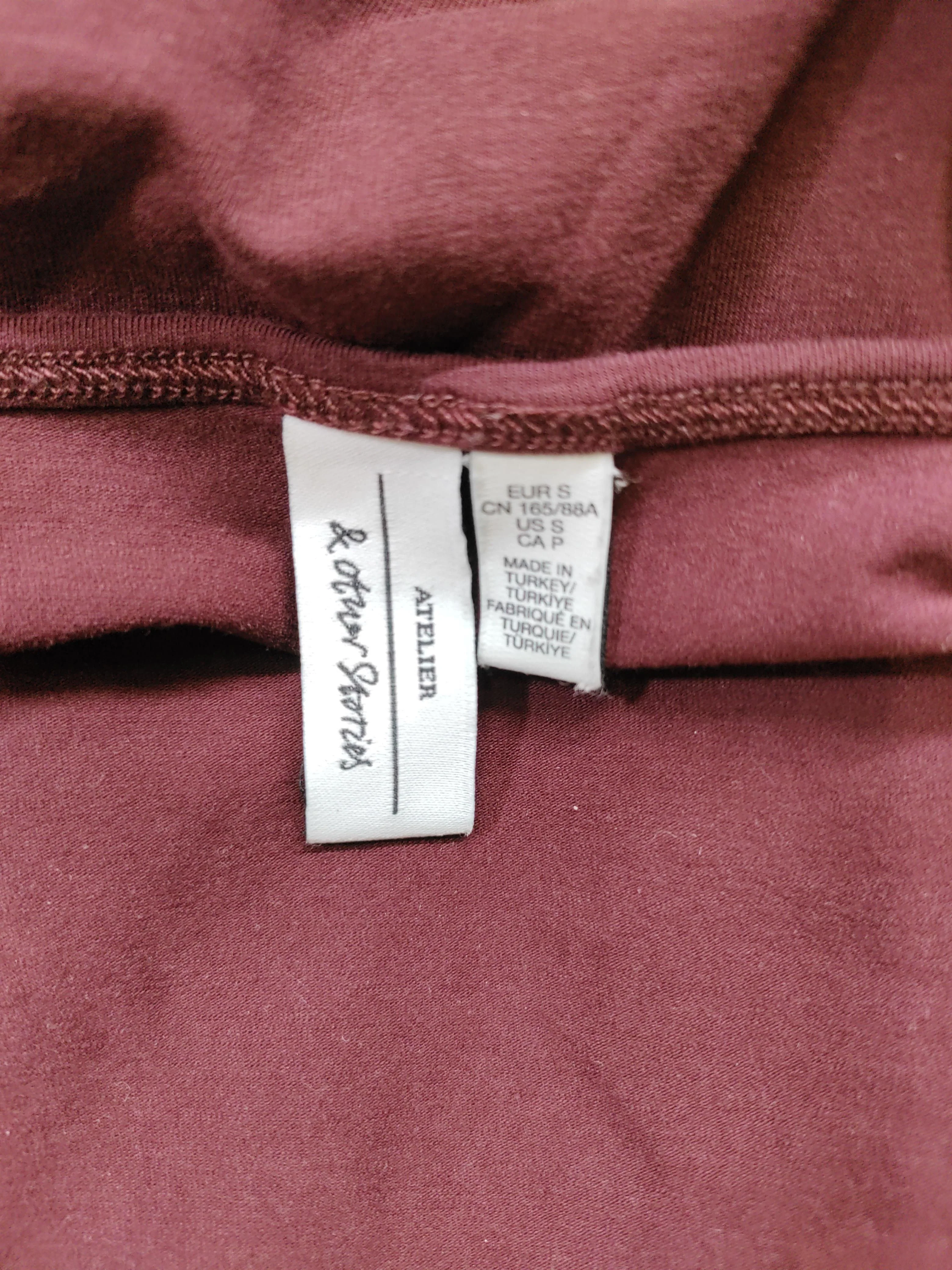 & Other Stories Women's Top S Red Cotton with Elastane Basic - Image 5