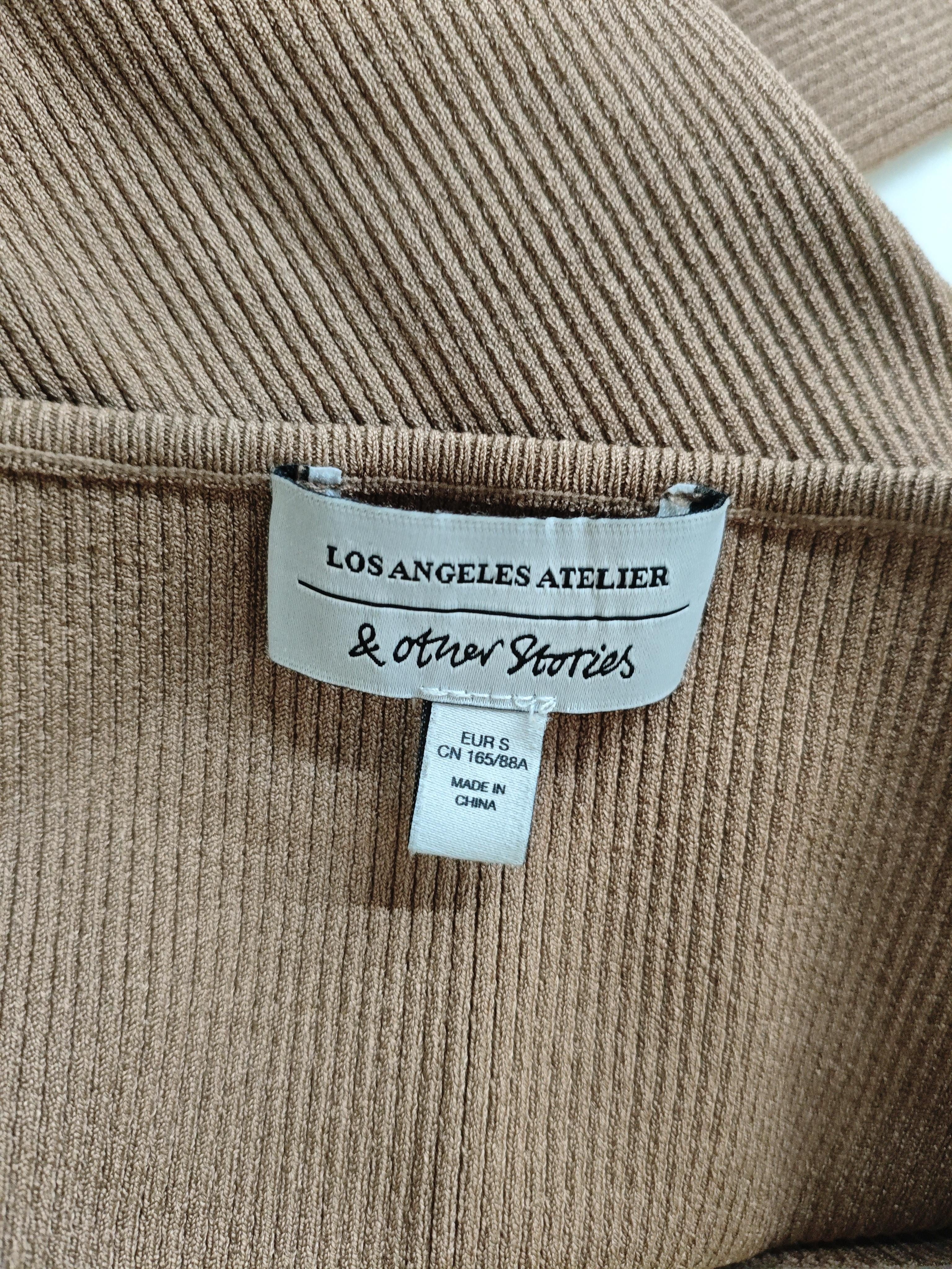& Other Stories Women's Top S Tan Acetate with Polyamide, Elastane Basic - Image 5