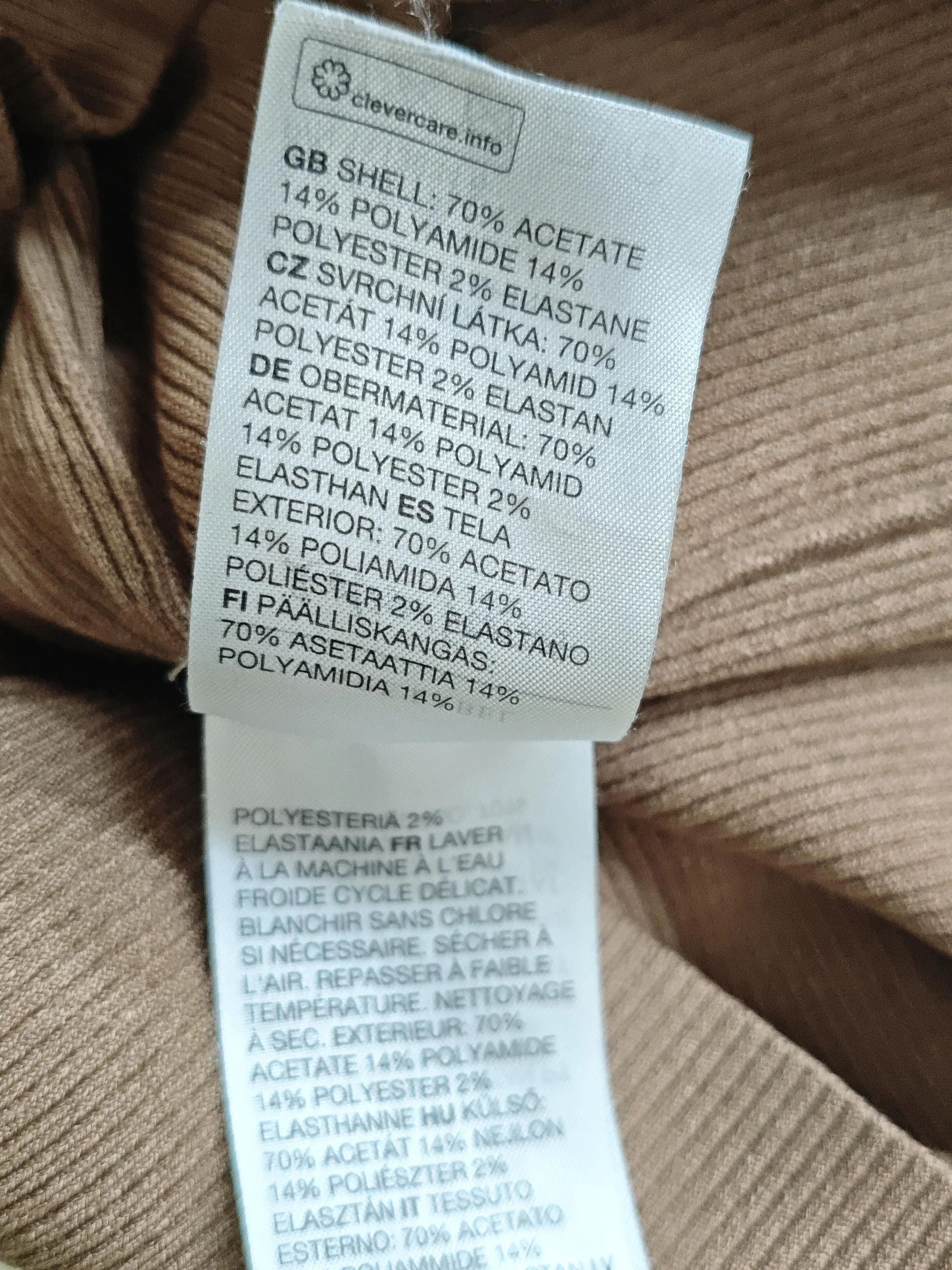 & Other Stories Women's Top S Tan Acetate with Polyamide, Elastane Basic - Image 6