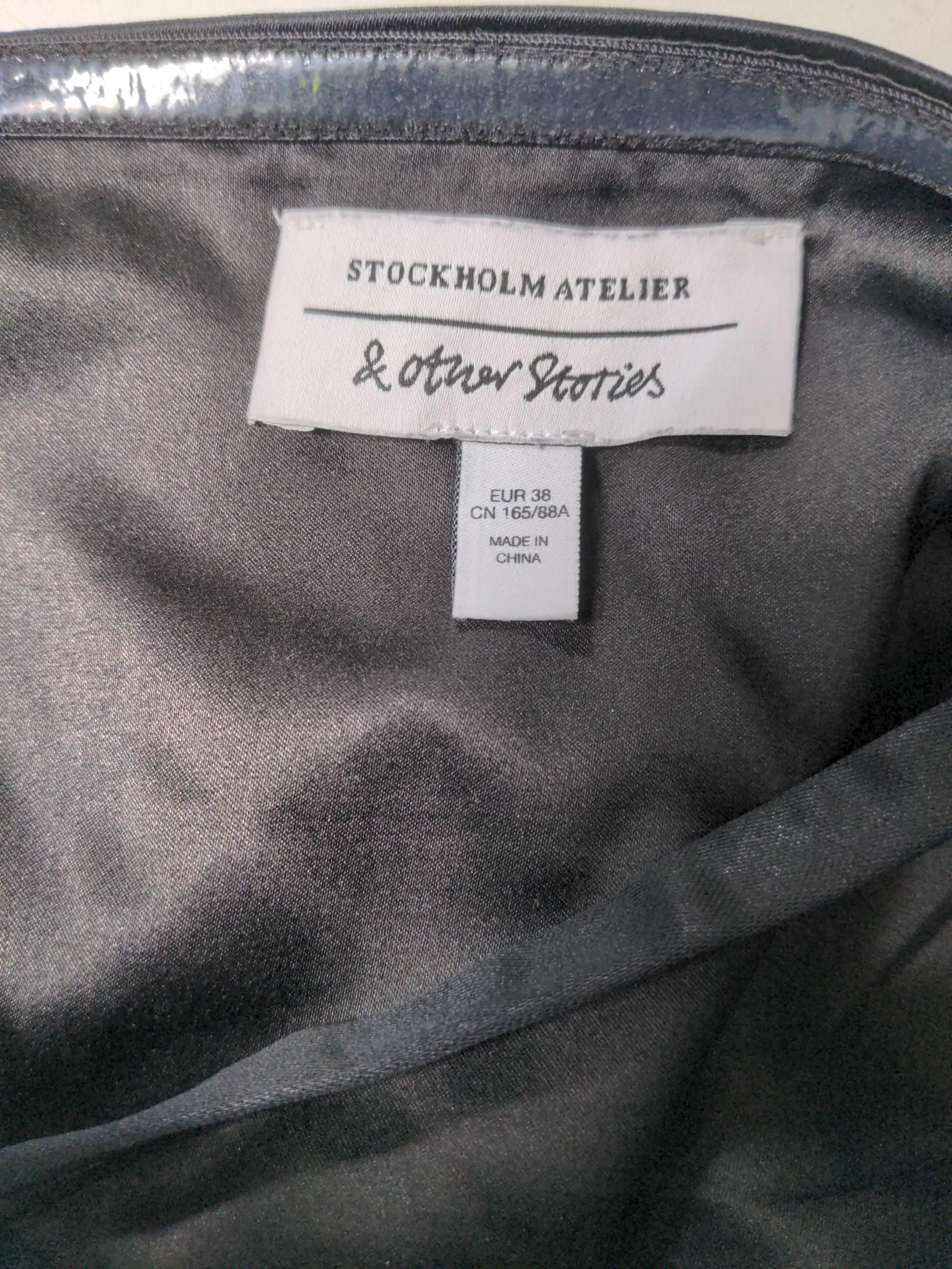 & Other Stories Women's Top UK 10 Black Acetate - Image 5