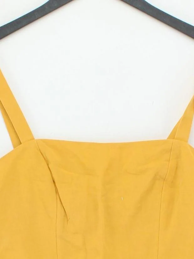 & Other Stories Women's Top UK 10 Gold Lyocell Modal with Cotton Cropped - Image 3