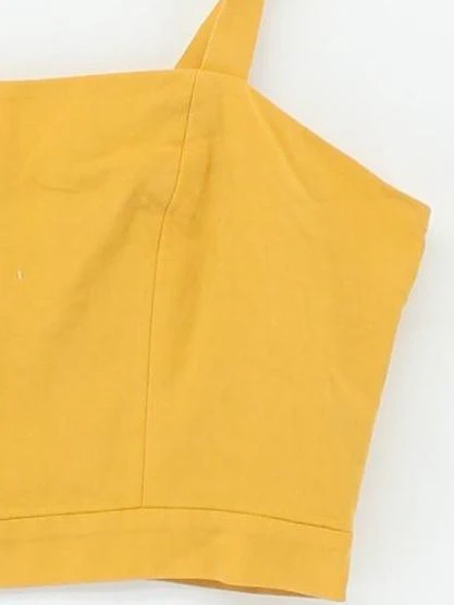 & Other Stories Women's Top UK 10 Gold Lyocell Modal with Cotton Cropped - Image 4
