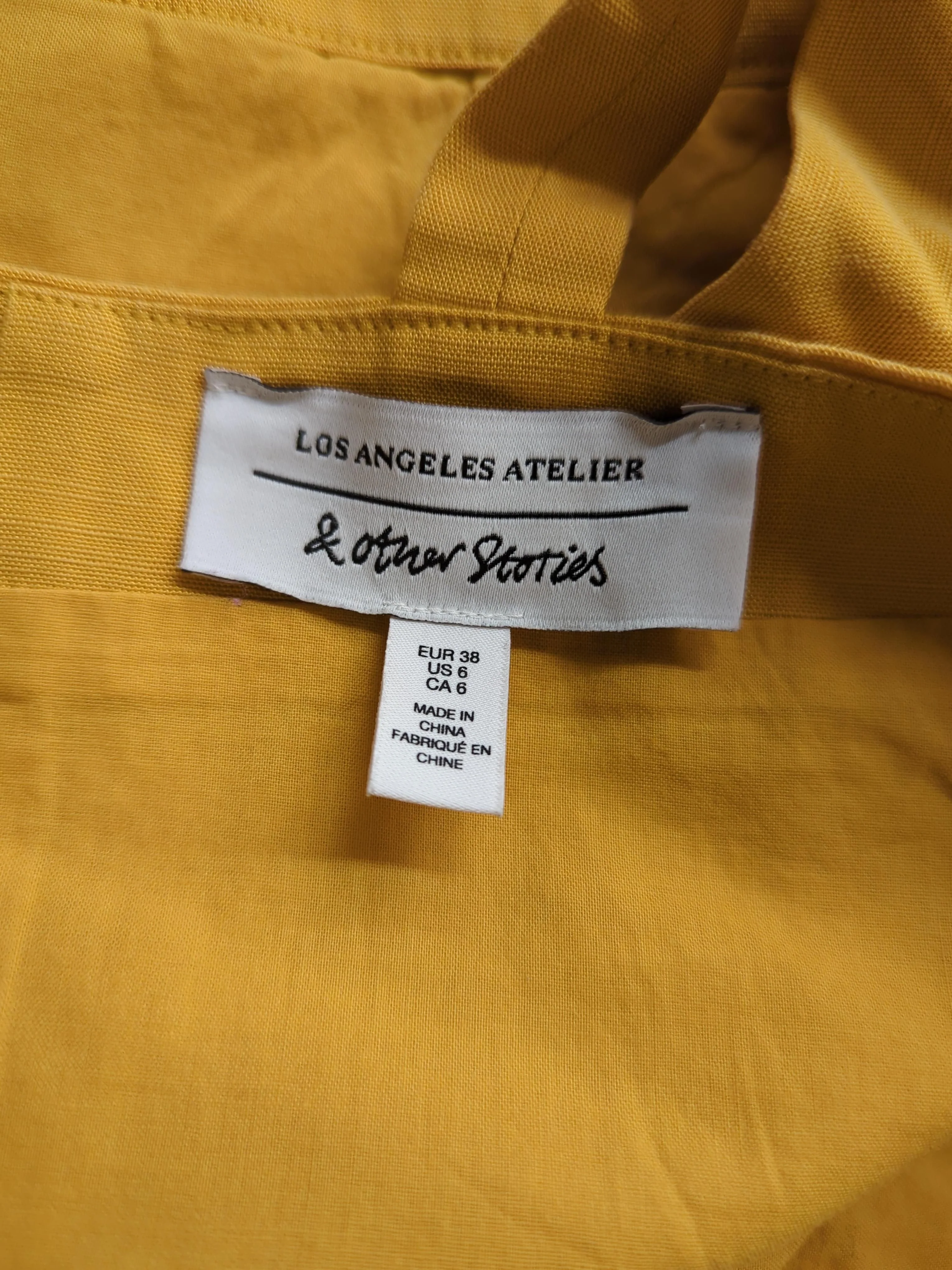 & Other Stories Women's Top UK 10 Gold Lyocell Modal with Cotton Cropped - Image 5