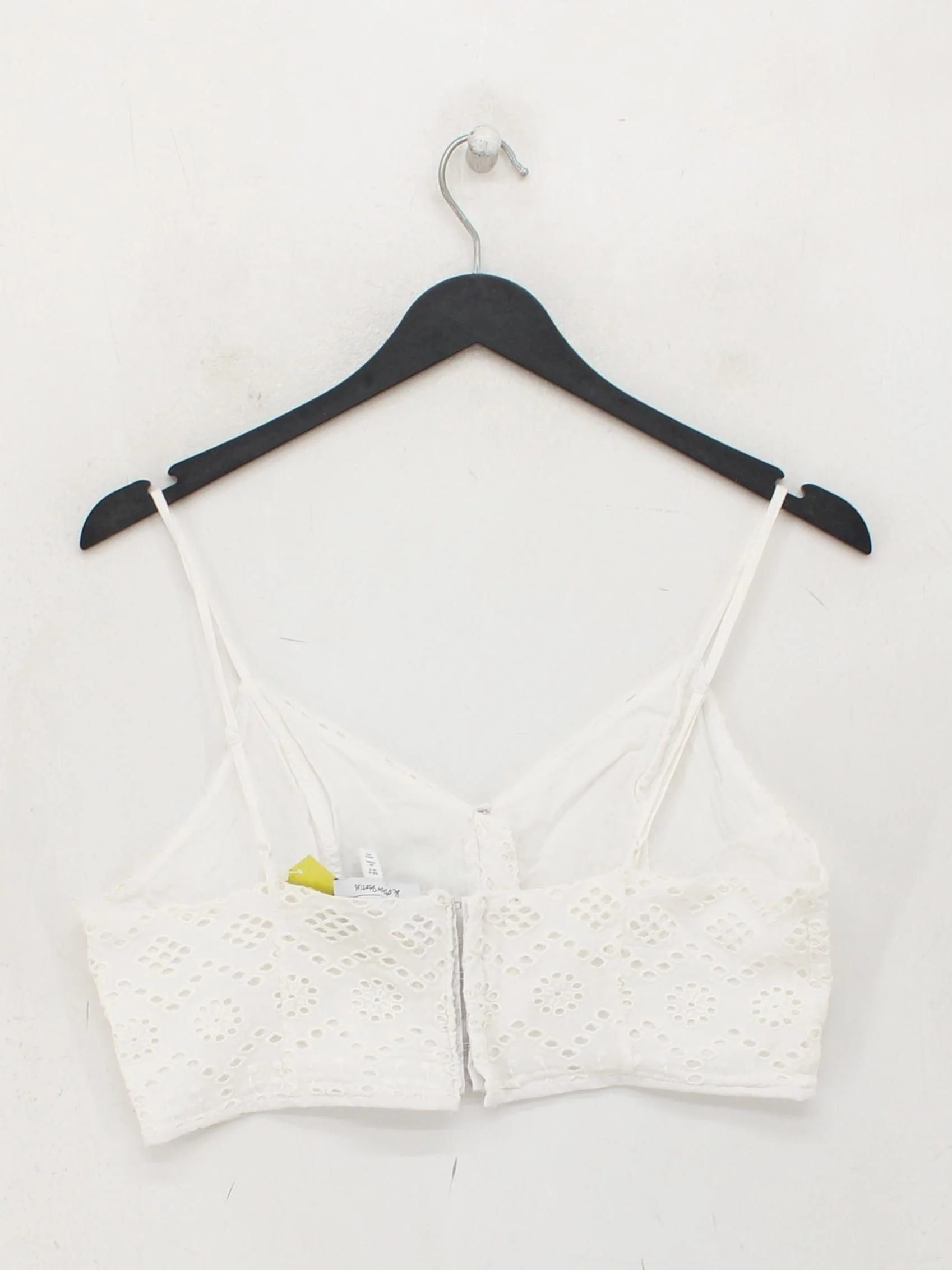 & Other Stories Women's Top UK 14 White 100% Cotton Sleeveless V-Neck Cropped - Image 2