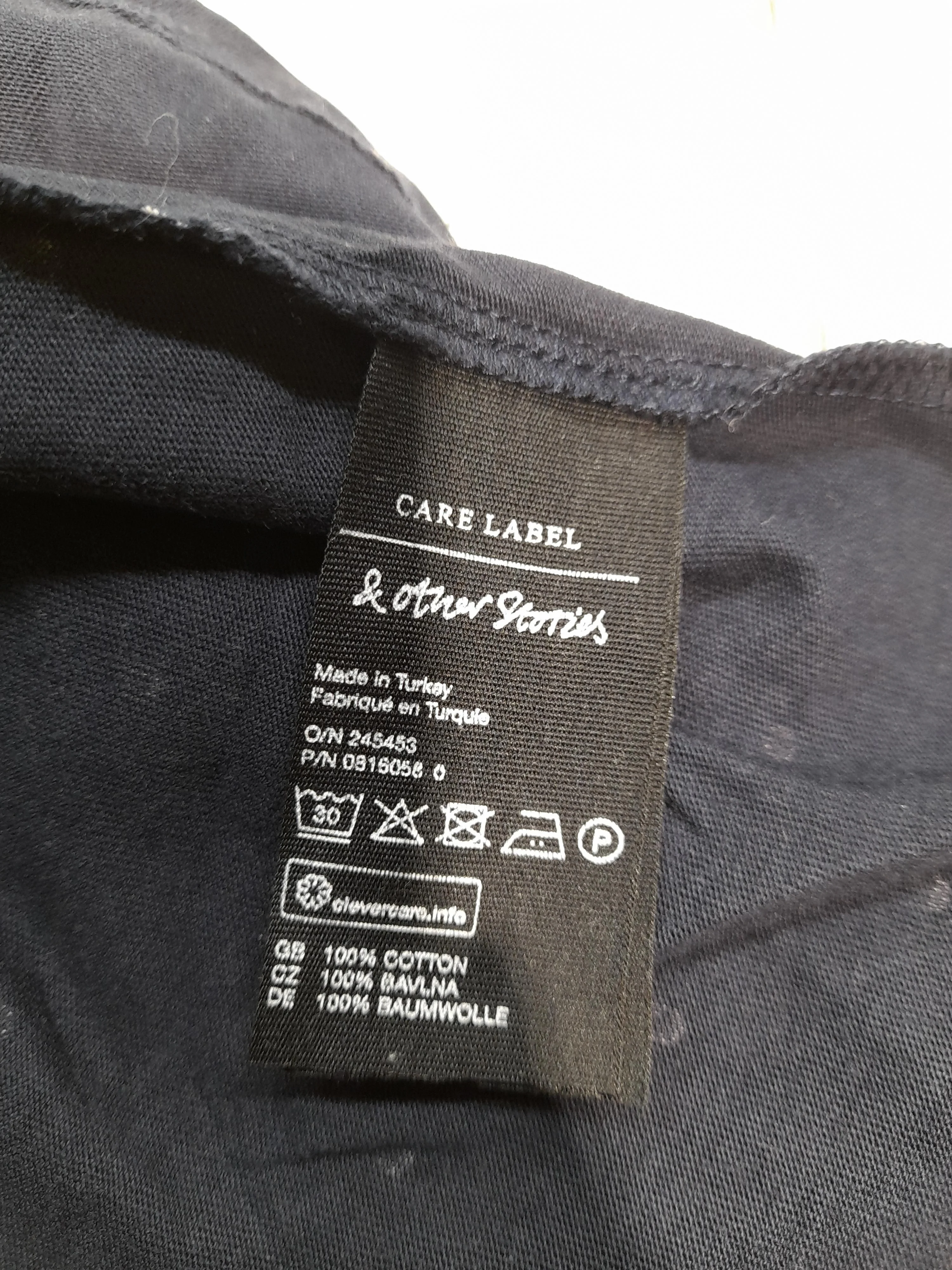 & Other Stories Women's Top UK 8 Blue 100% Cotton Basic - Image 6