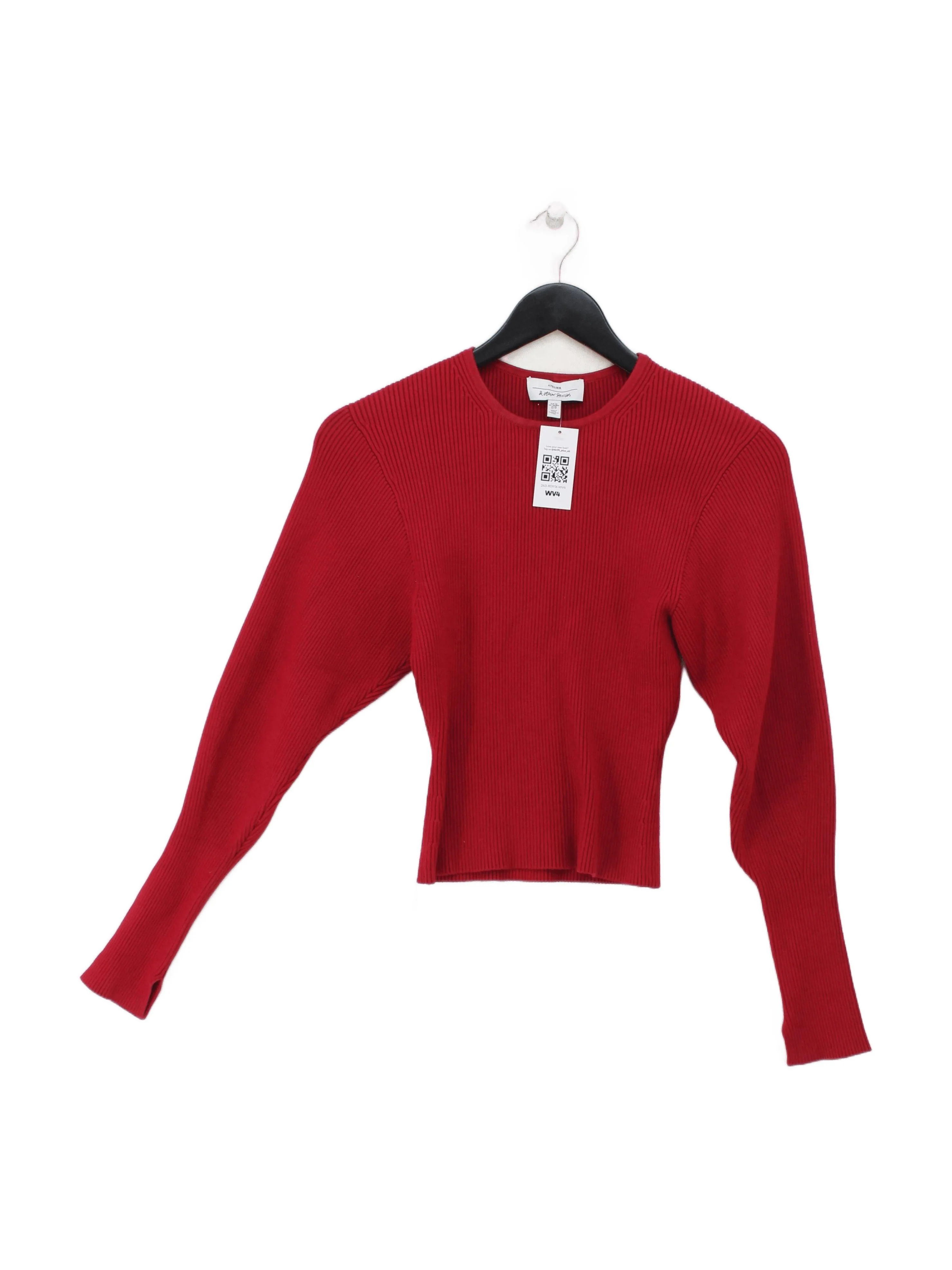 & Other Stories Women's Top XS Red Viscose with Polyester Basic