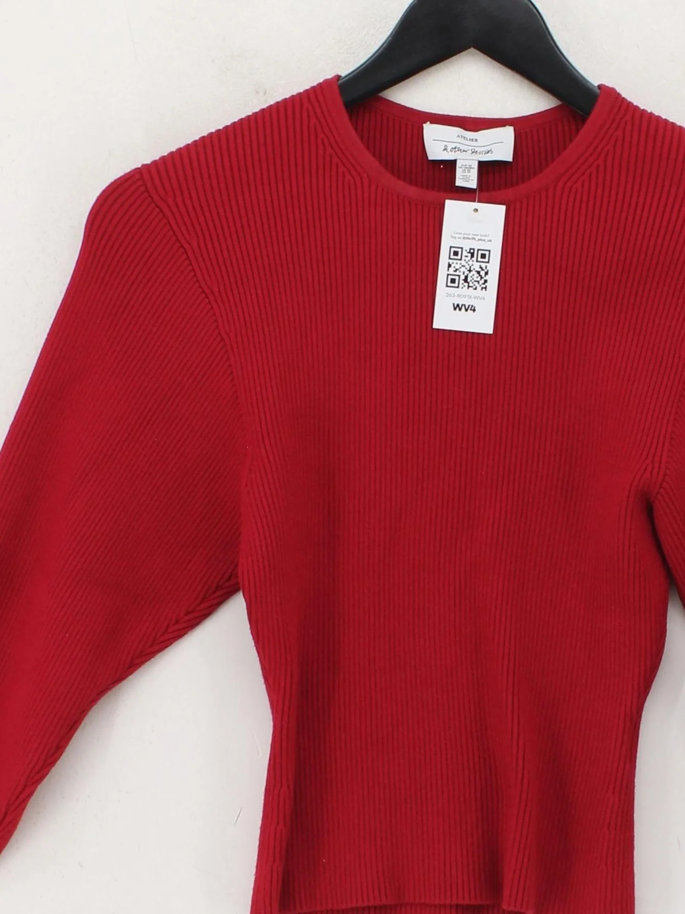 & Other Stories Women's Top XS Red Viscose with Polyester Basic - Image 3