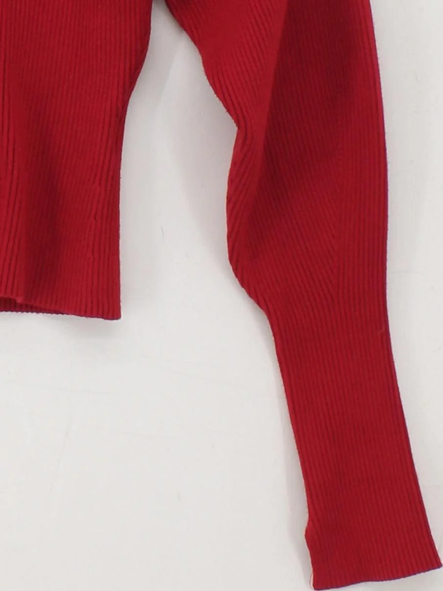 & Other Stories Women's Top XS Red Viscose with Polyester Basic - Image 4