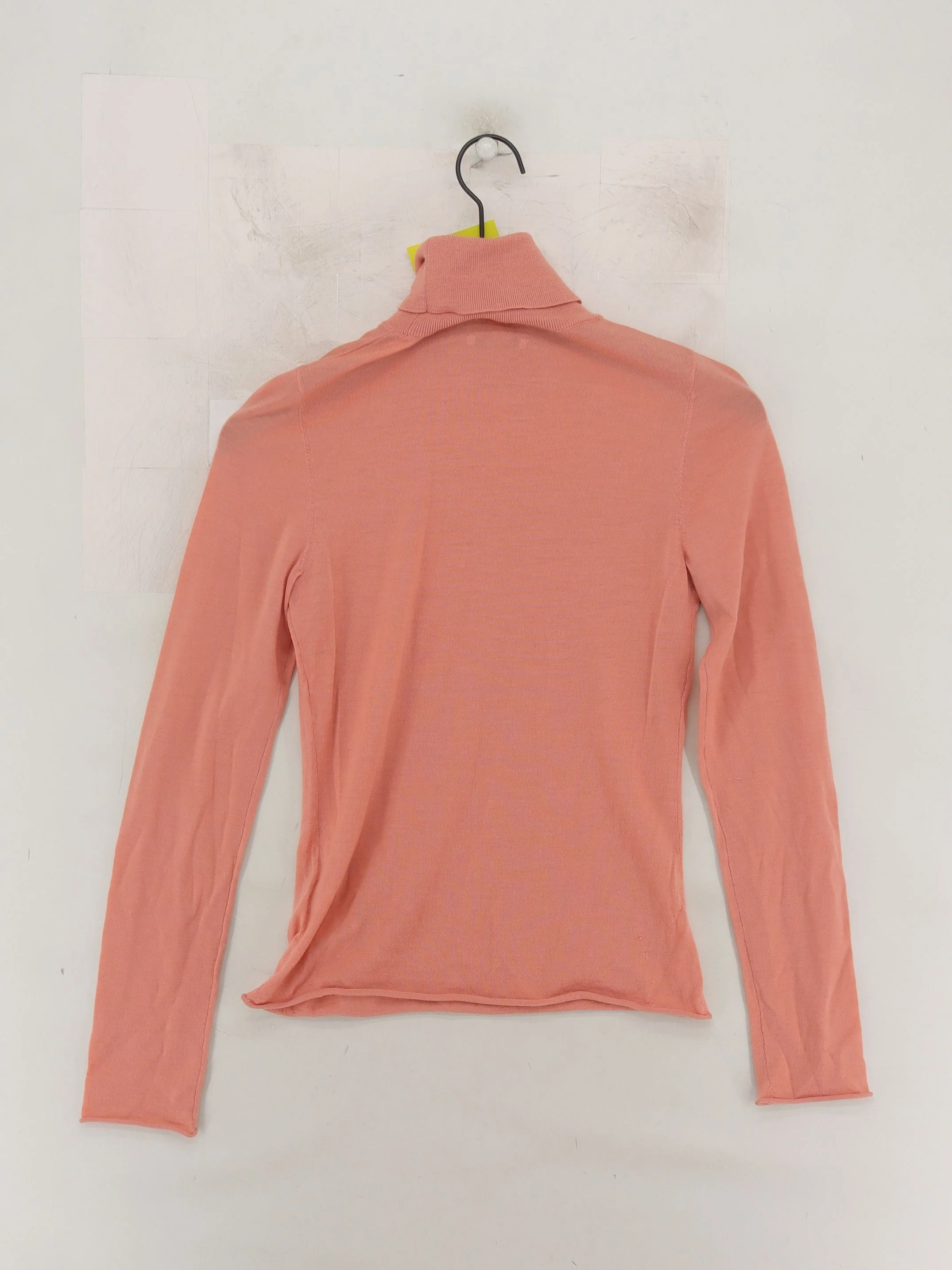 & Other Stories Women's Top XS Tan 100% Wool Long Sleeve High Neck Basic - Image 2