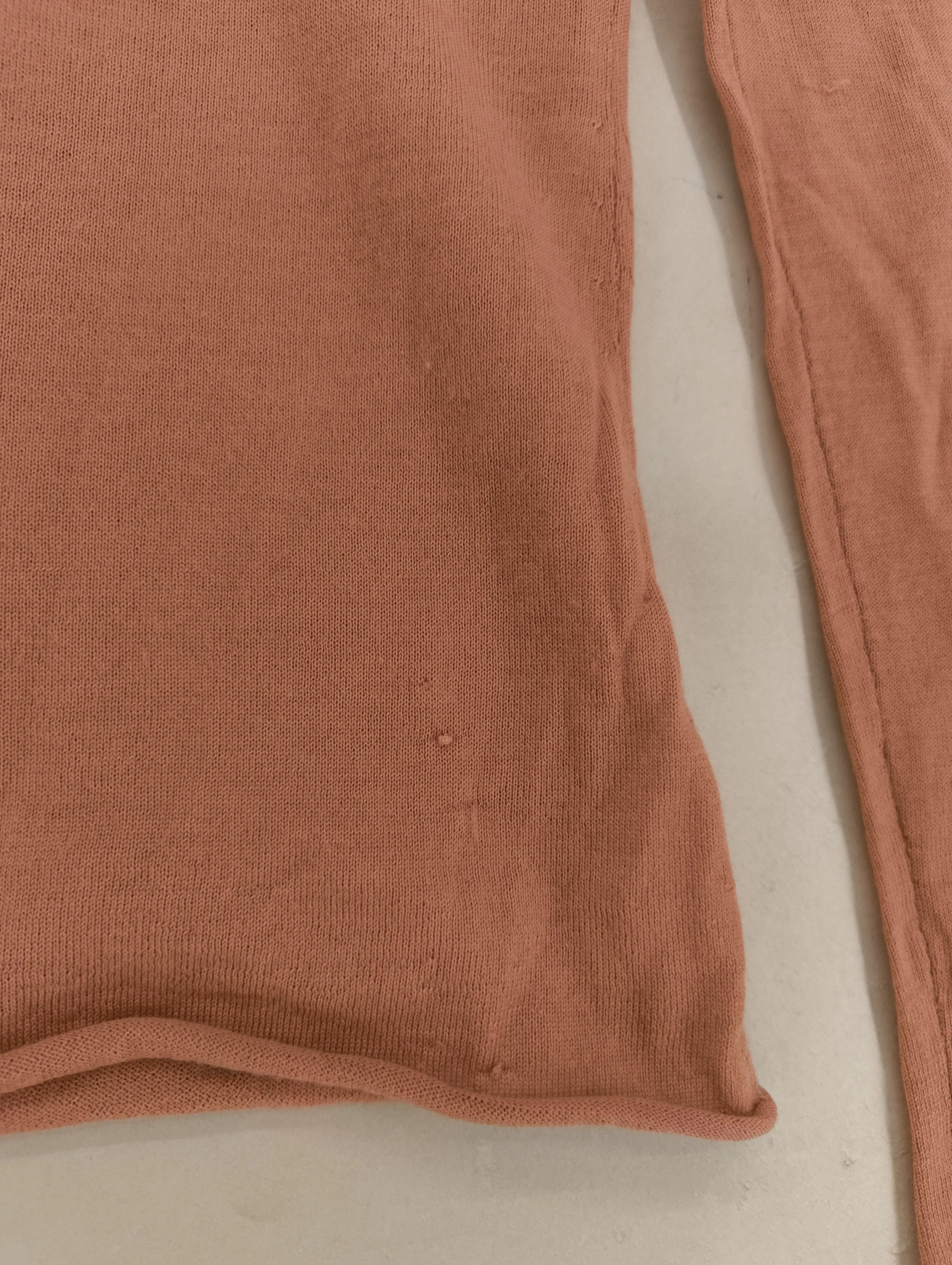 & Other Stories Women's Top XS Tan 100% Wool Long Sleeve High Neck Basic - Image 5