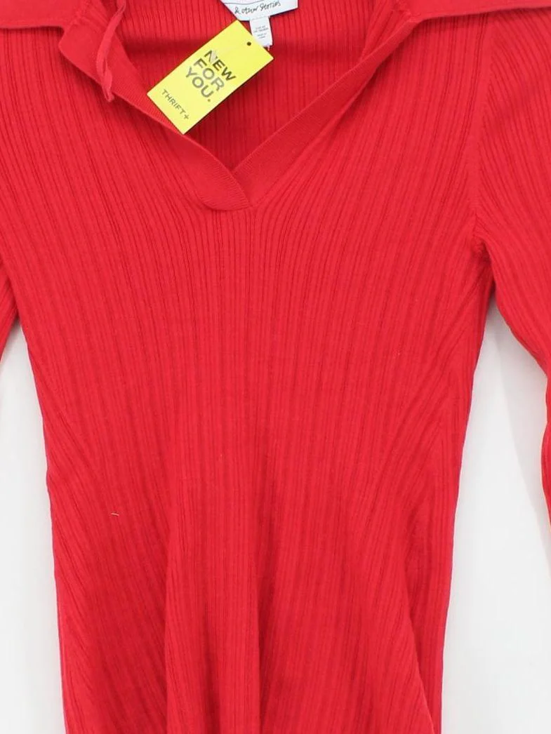 & Other Stories Women's Top XXS Red Lyocell Modal - Image 3
