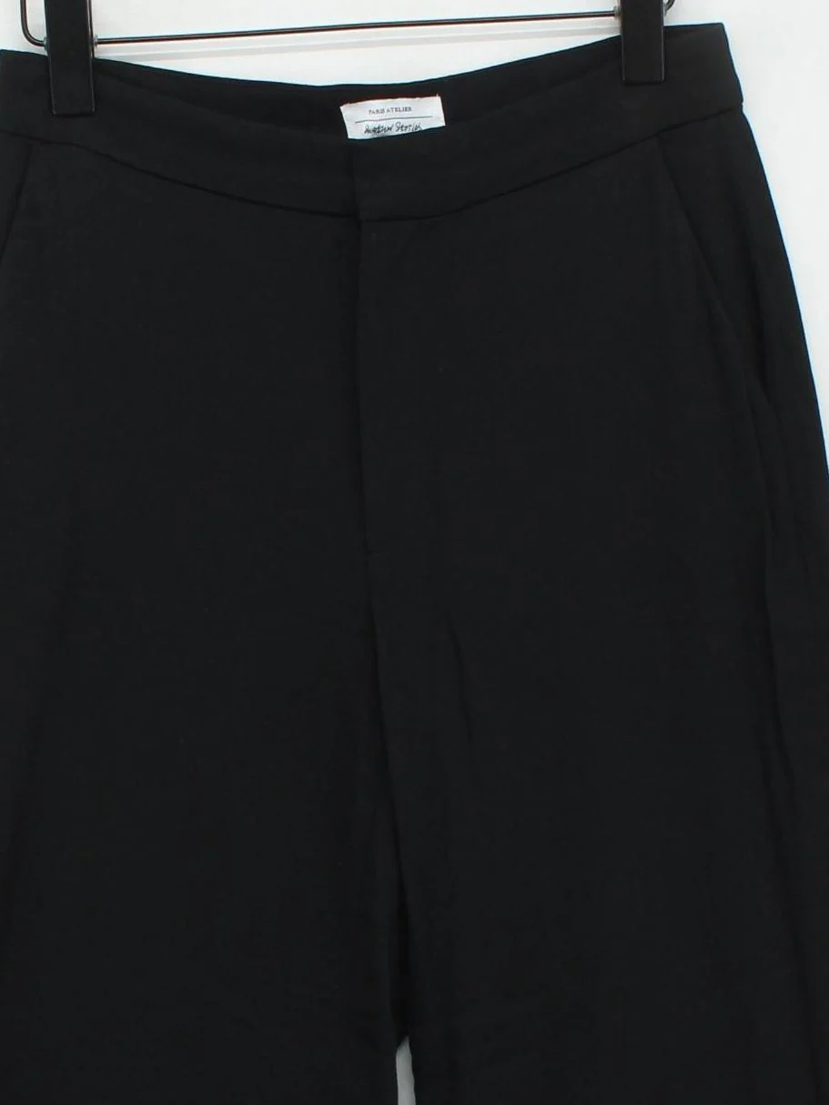 & Other Stories Women's Trousers UK 10 Black Viscose with Wool, Elastane Chino - Image 3