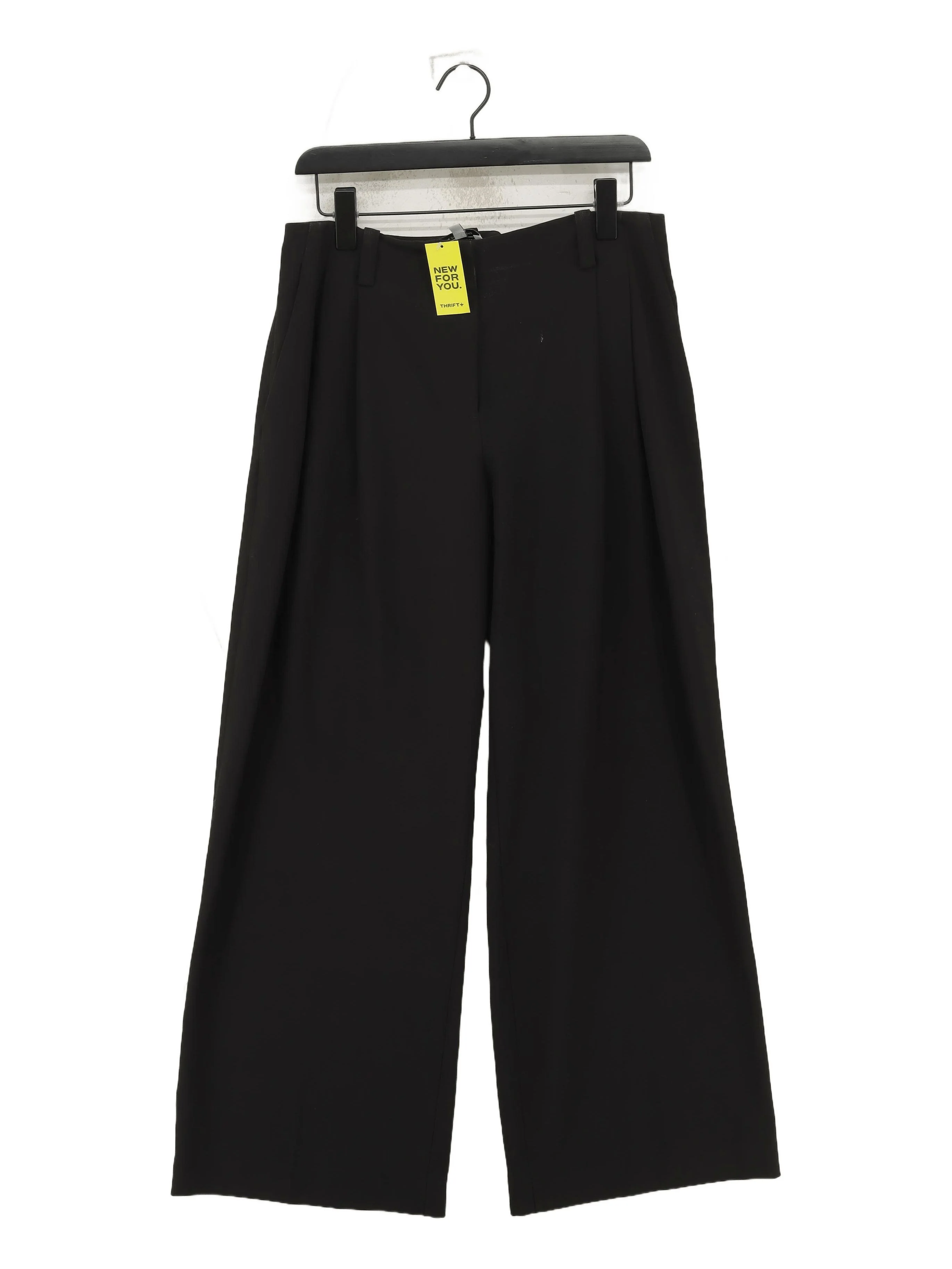 & Other Stories Women's Trousers UK 12 Black Polyester with Elastane Chino