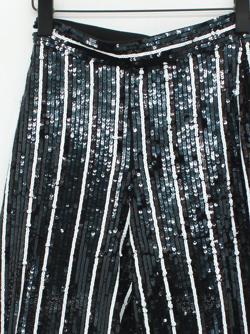 & Other Stories Women's Trousers UK 6 Black 100% Polyester Sweatpants - Image 3