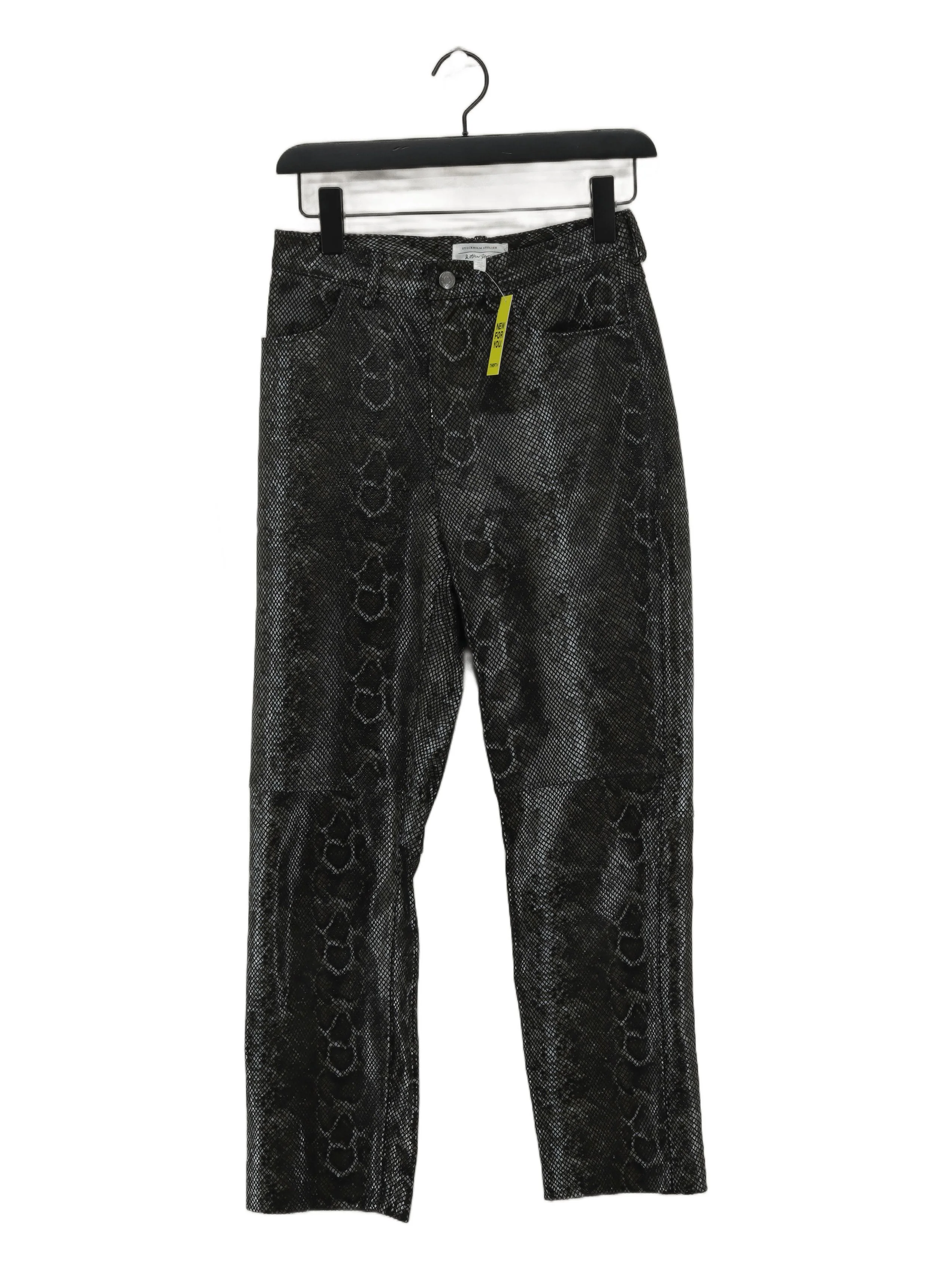 & Other Stories Women's Trousers UK 6 Black Suede