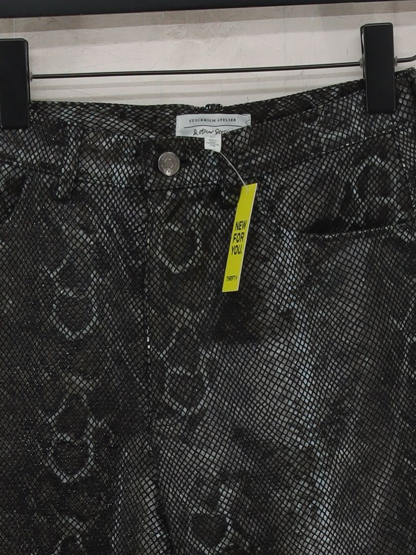 & Other Stories Women's Trousers UK 6 Black Suede - Image 3