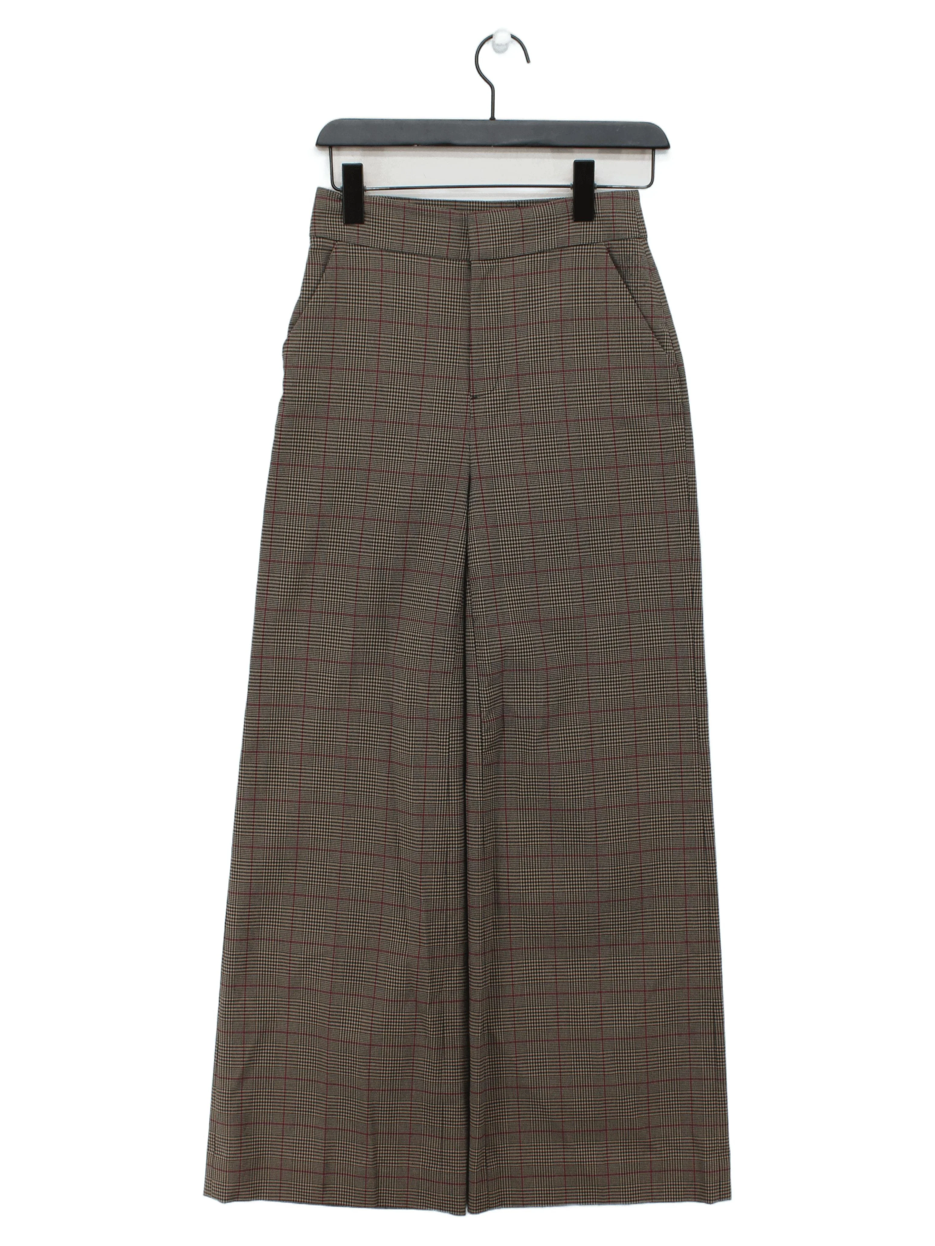 & Other Stories Women's Trousers UK 6 Brown Polyester