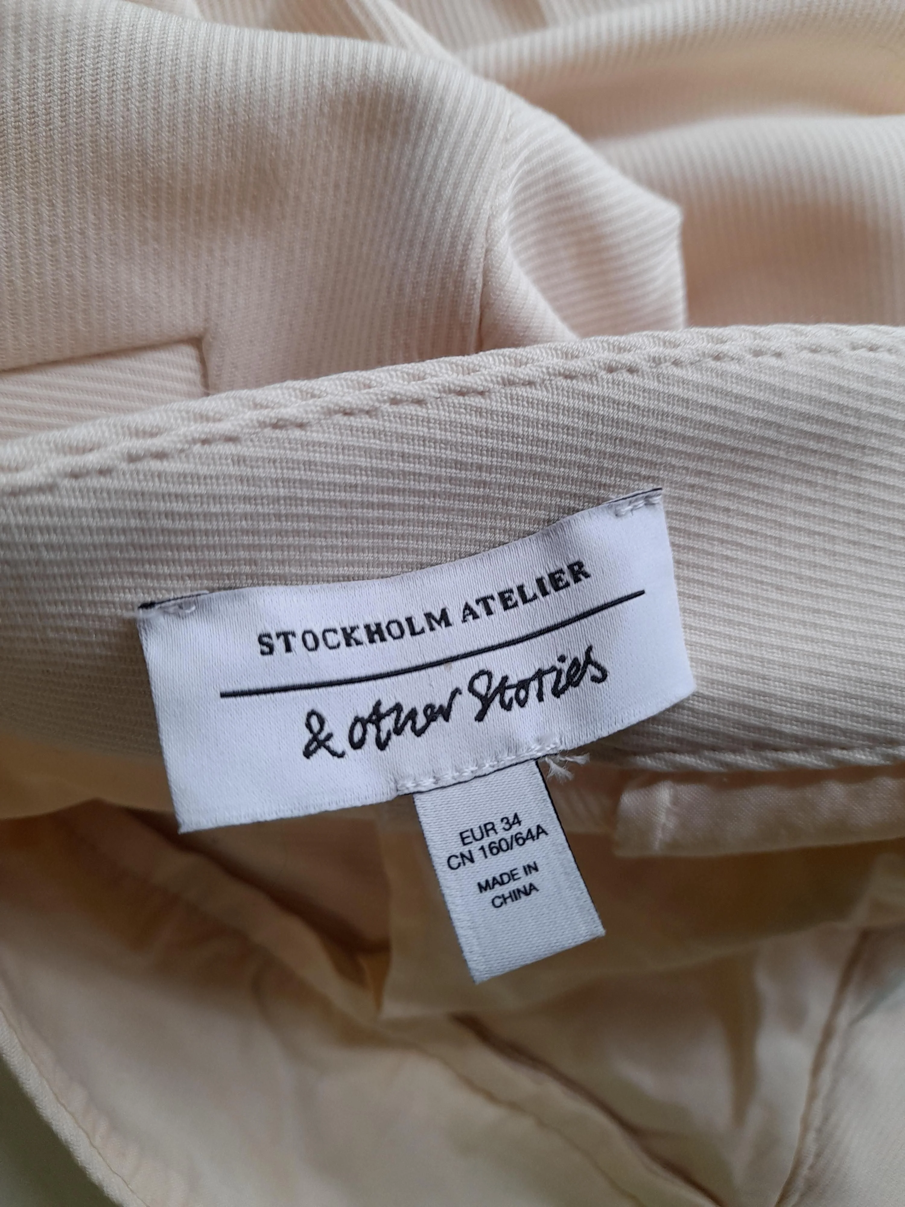 & Other Stories Women's Trousers UK 6 Cream Polyester - Image 5