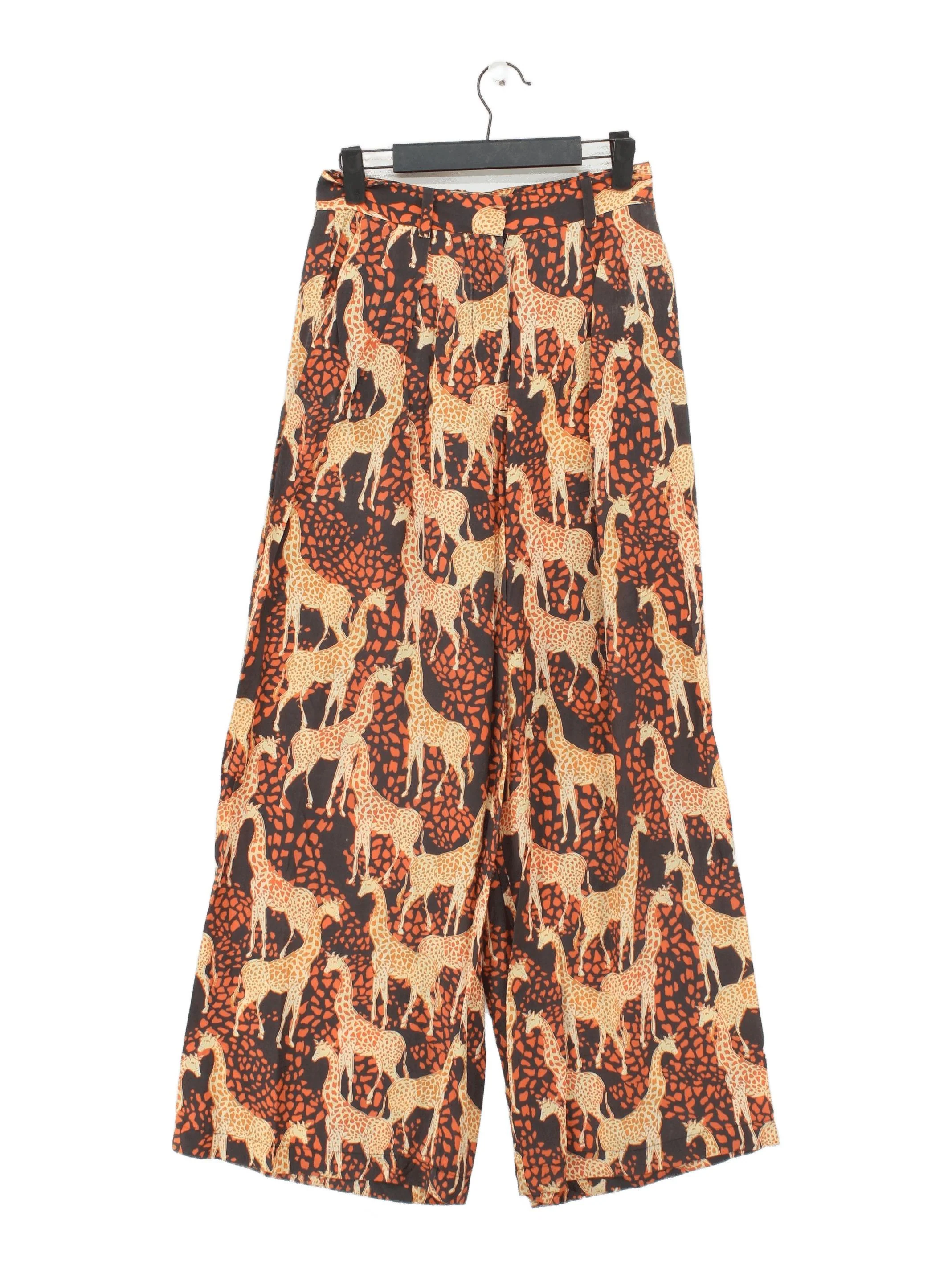 & Other Stories Women's Trousers UK 6 Orange Lyocell Modal with Viscose Chino