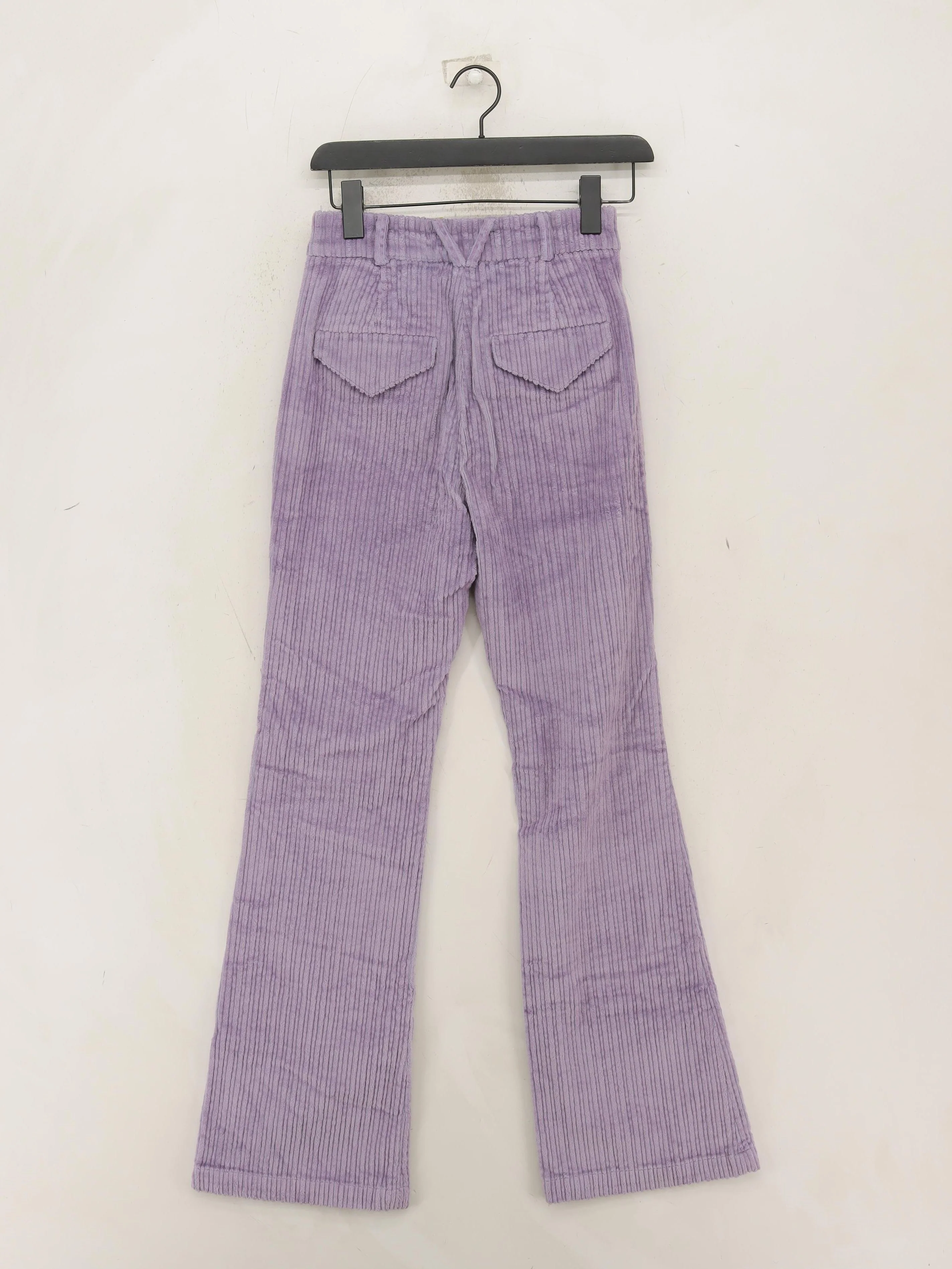 & Other Stories Women's Trousers UK 6 Purple Cotton with Elastane Flared Chino - Image 2