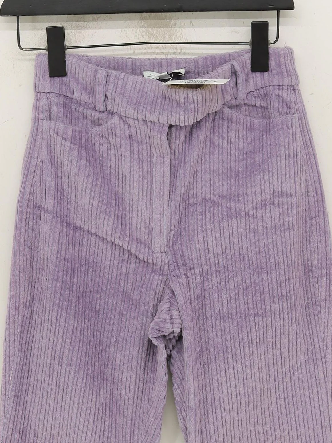 & Other Stories Women's Trousers UK 6 Purple Cotton with Elastane Flared Chino - Image 3