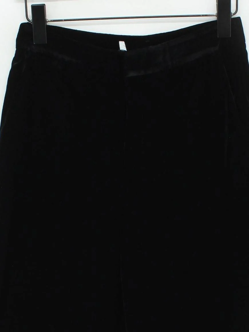 & Other Stories Women's Trousers UK 8 Black 100% Polyester Wide-Leg Chino - Image 3