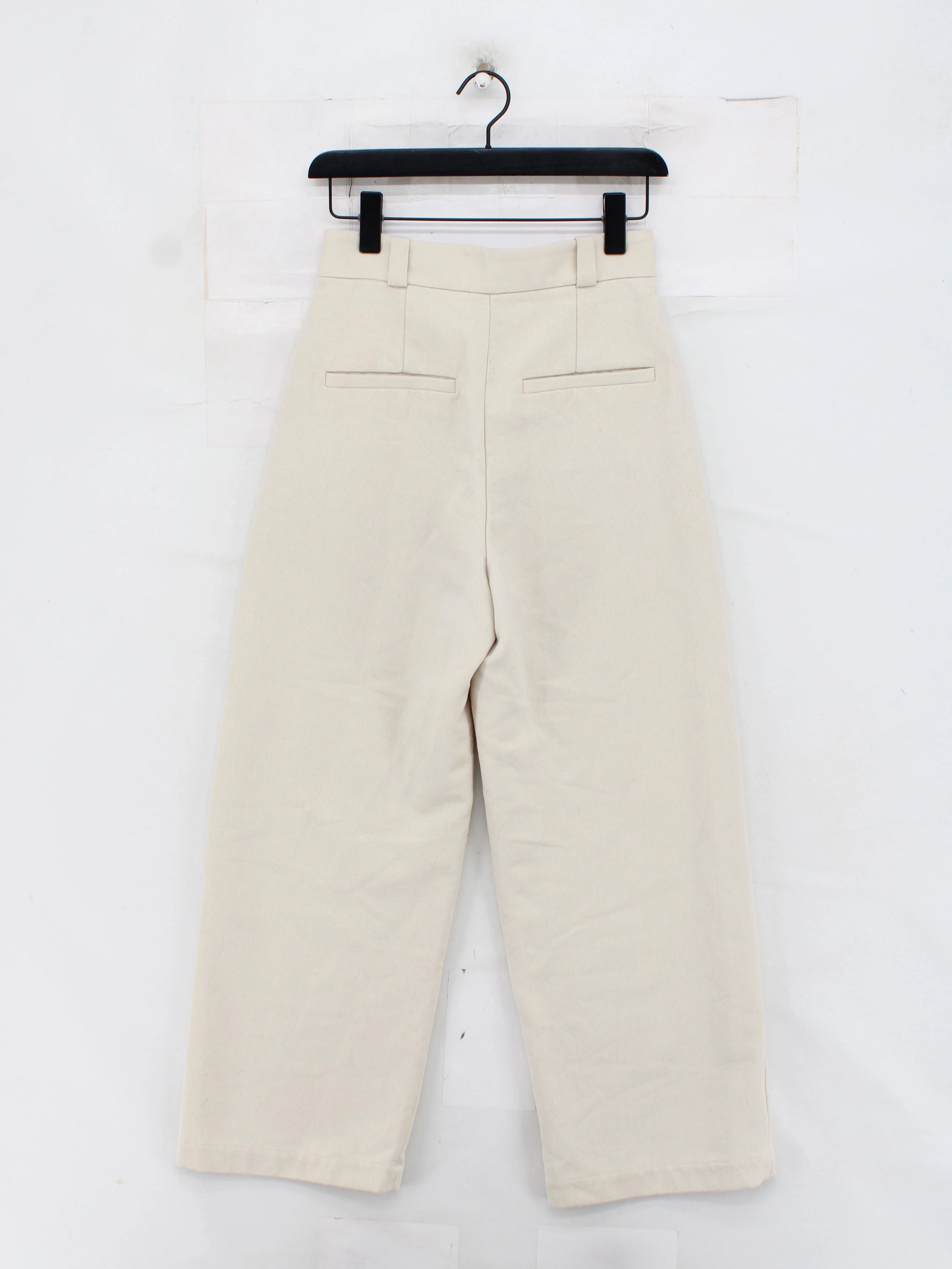 & Other Stories Women's Trousers UK 8 Cream Polyester - Image 2