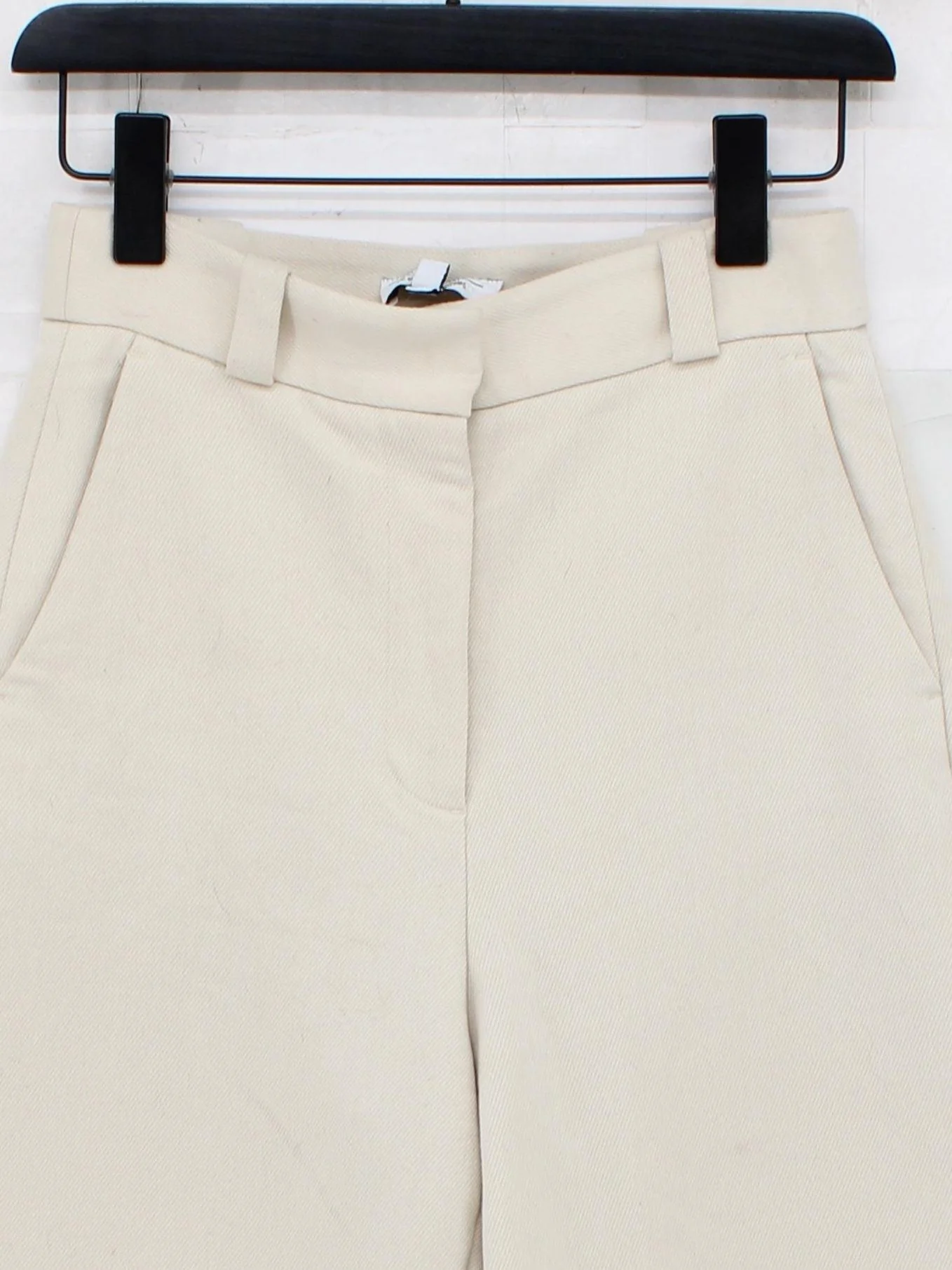 & Other Stories Women's Trousers UK 8 Cream Polyester - Image 3