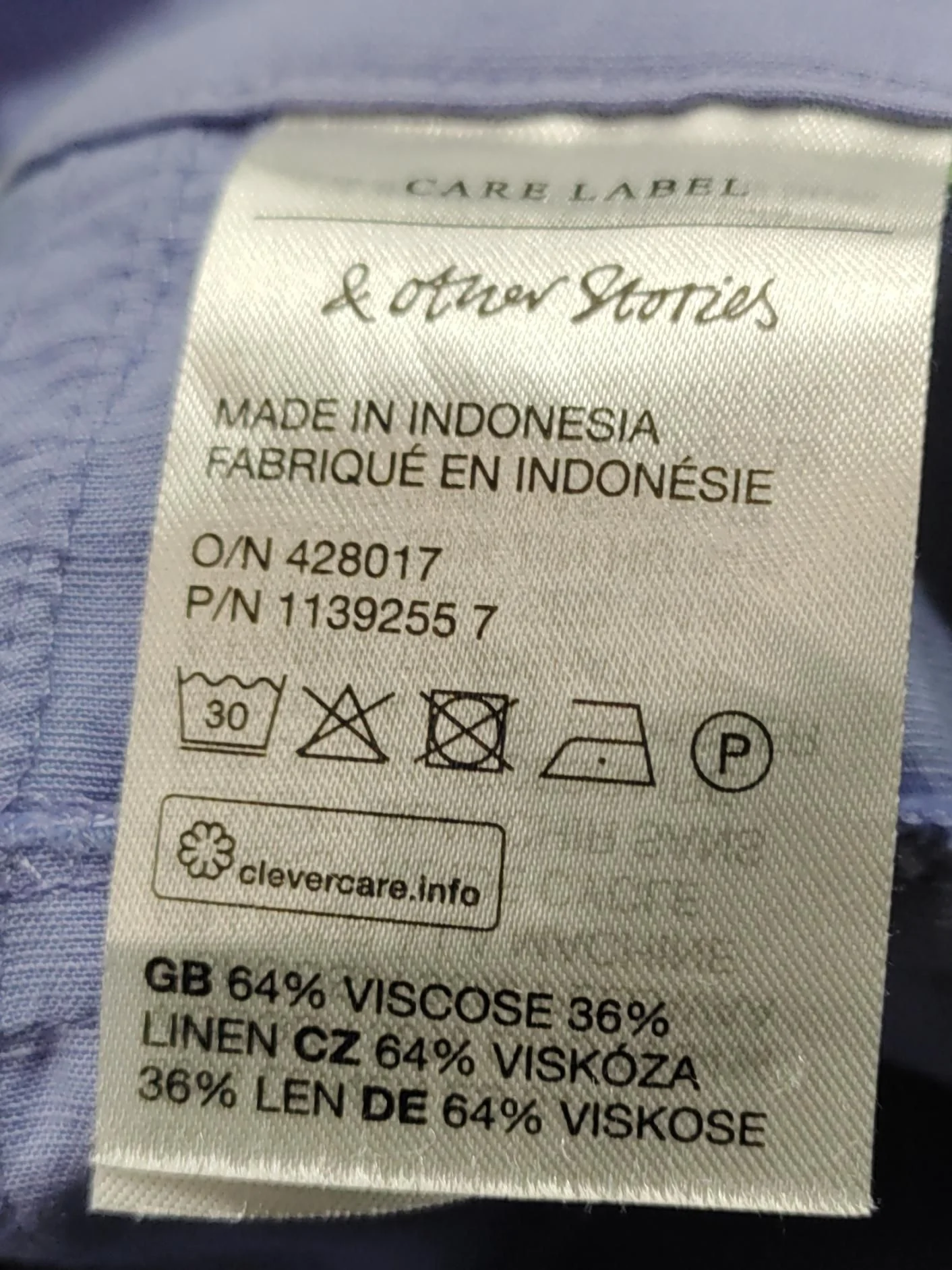 & Other Stories Women's Trousers UK 8 Purple Viscose with Linen Wide-Leg Cargo - Image 6