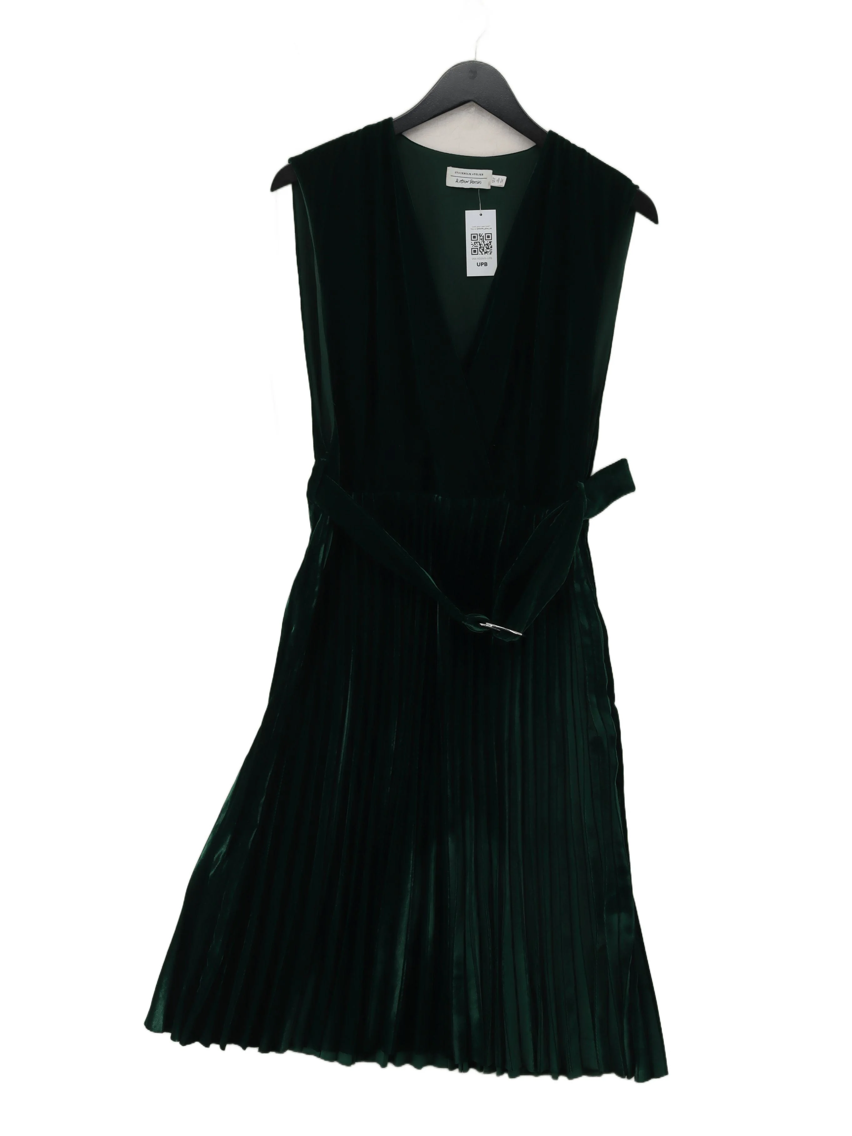 & Other Stories Wrap Midi Dress in Green