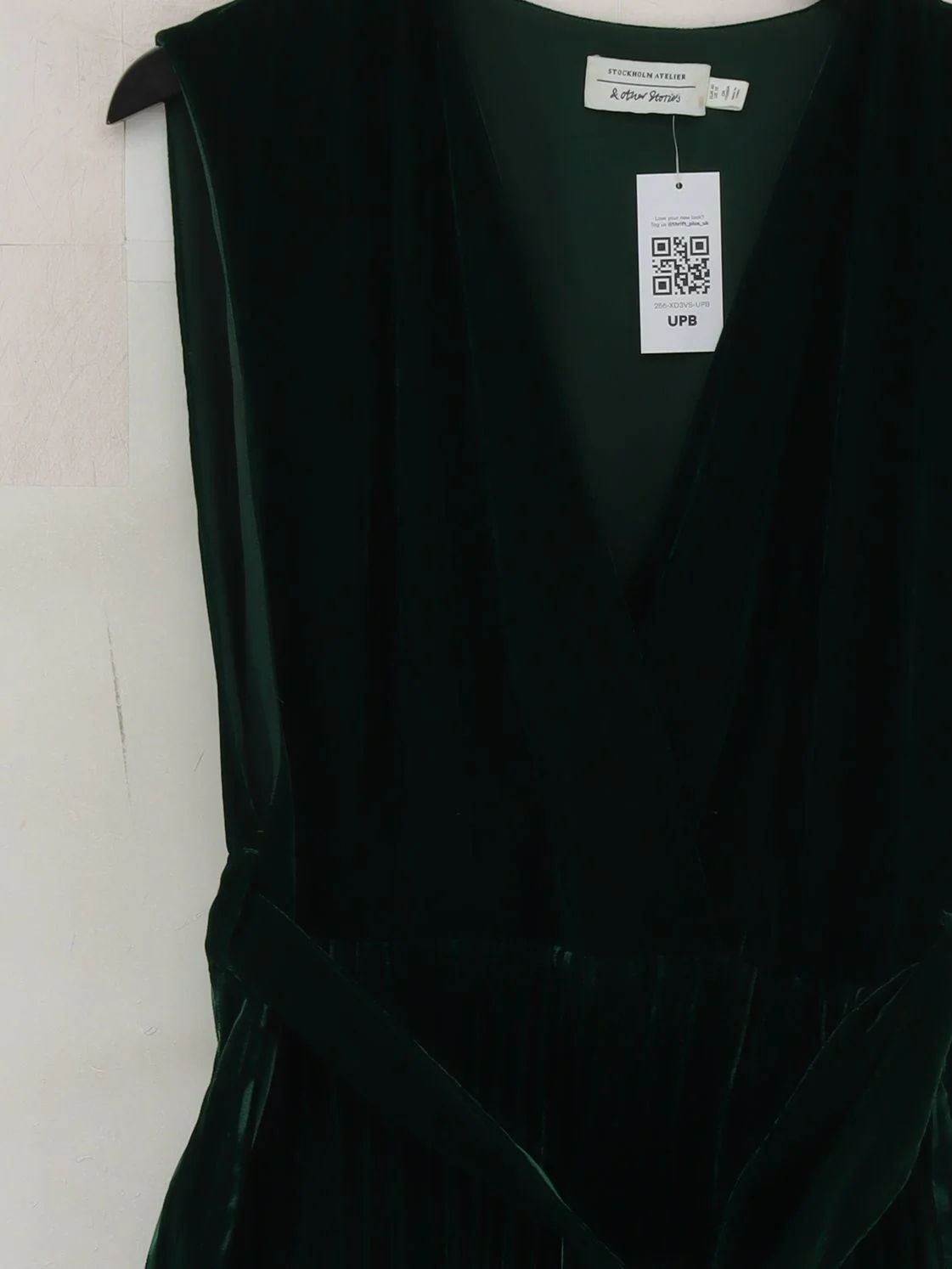 & Other Stories Wrap Midi Dress in Green - Image 3