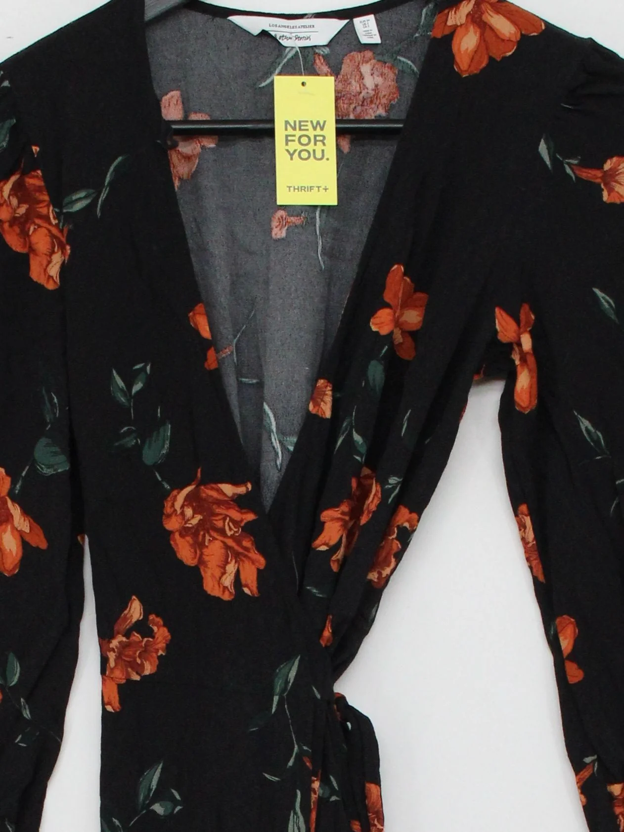 & Other Stories Wrap Midi Dress UK10 in Black - Image 3