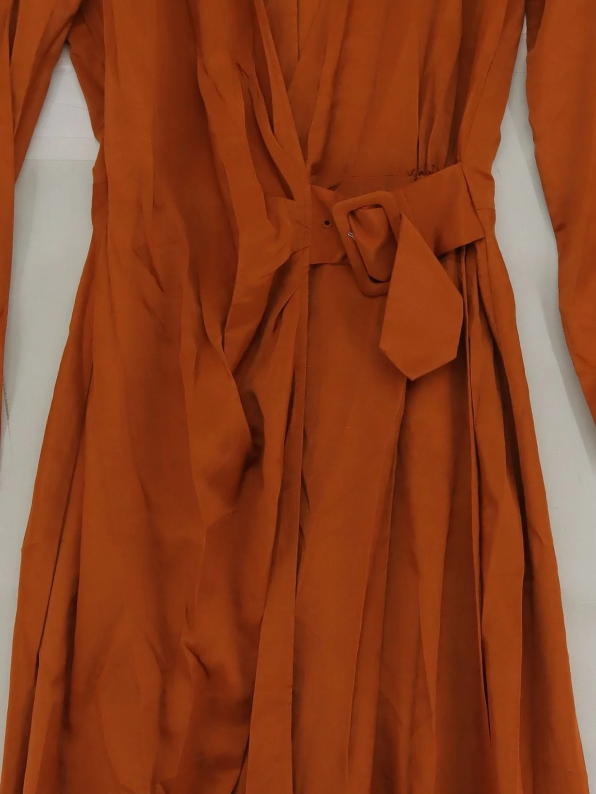 & Other Stories Wrap Midi Dress UK12 in Orange - Image 3