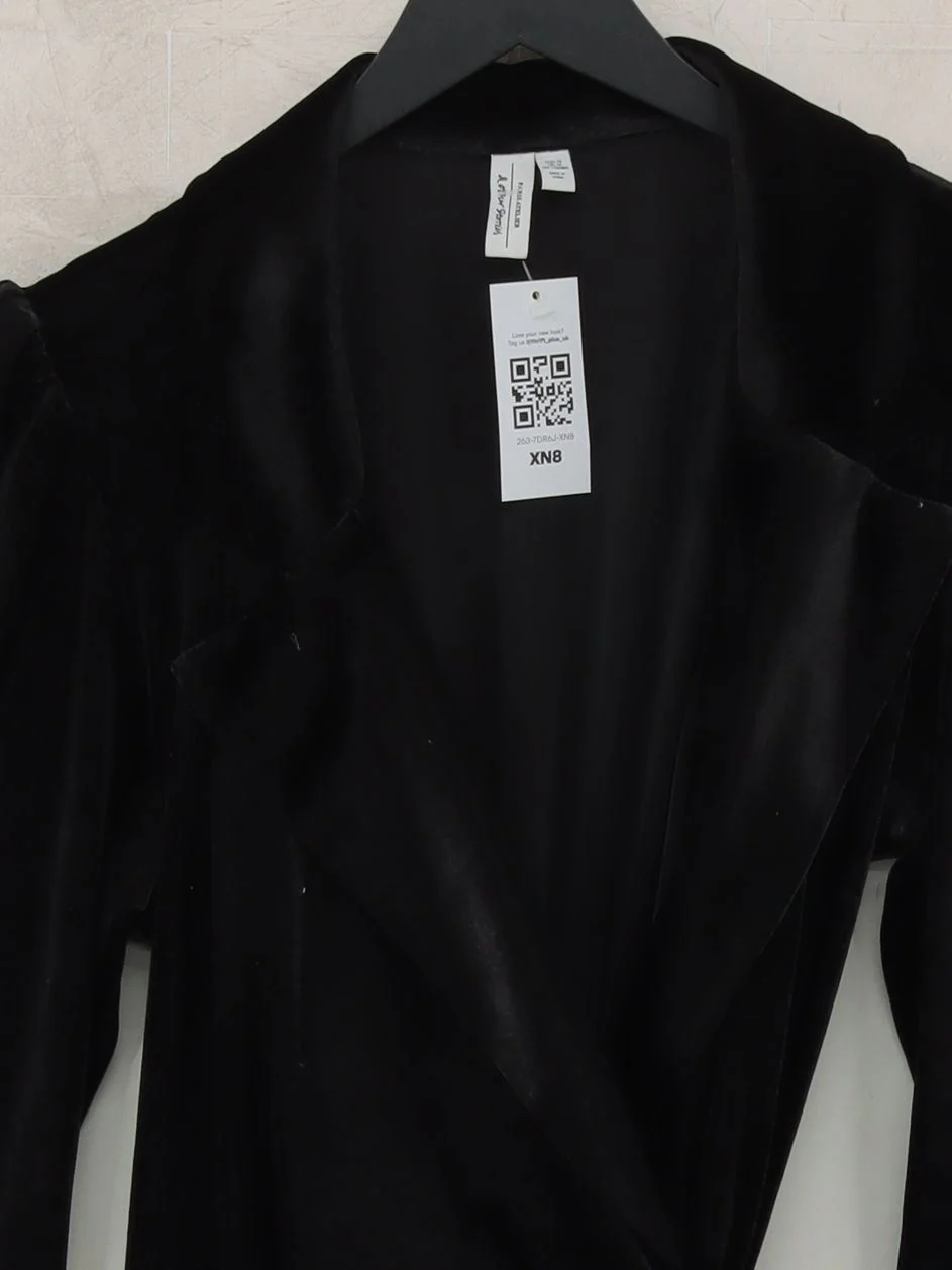 & Other Stories Wrap Mini Dress in Black - Image 3