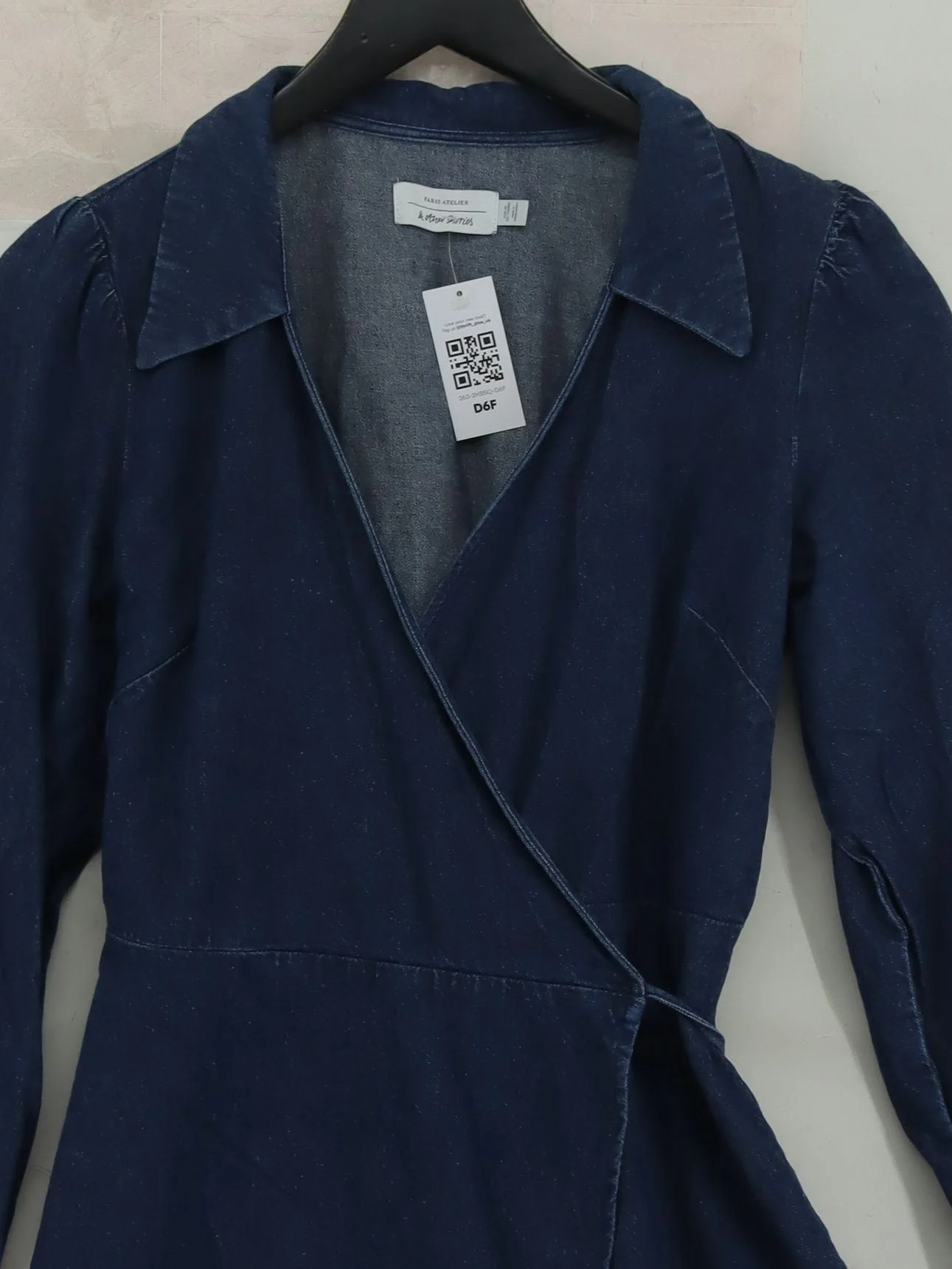 & Other Stories Wrap Mini Dress in Blue - Image 3