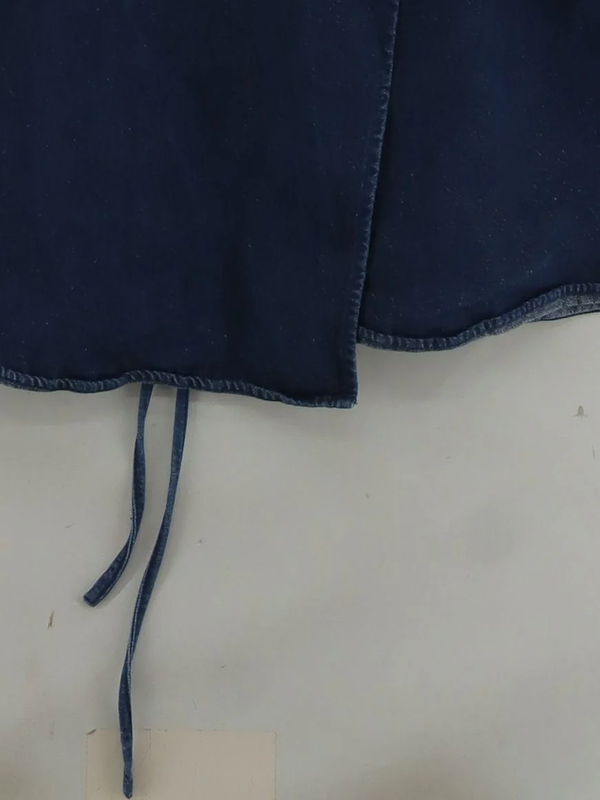 & Other Stories Wrap Mini Dress in Blue - Image 4