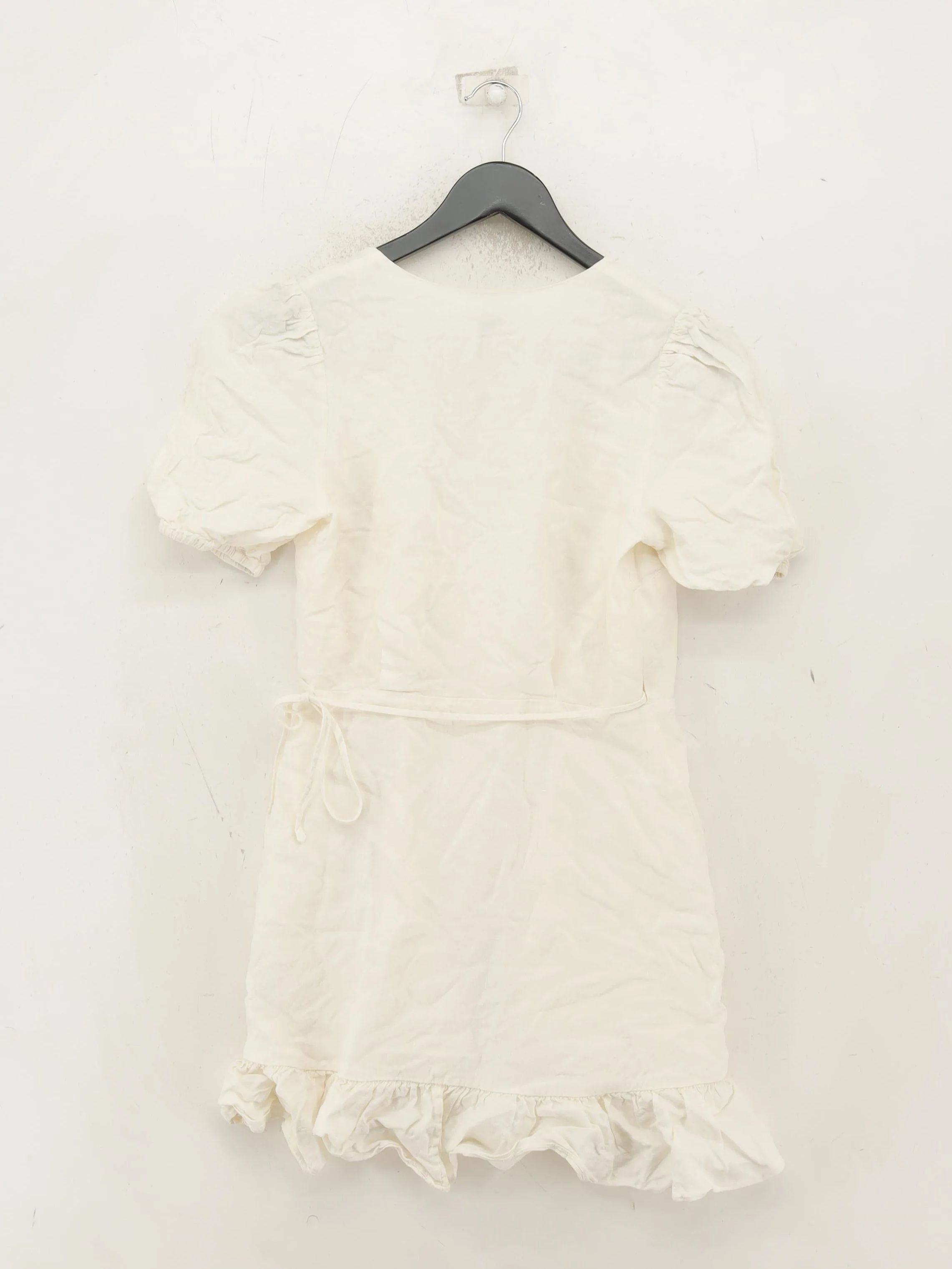 & Other Stories Wrap Mini Dress in Cream - Image 2