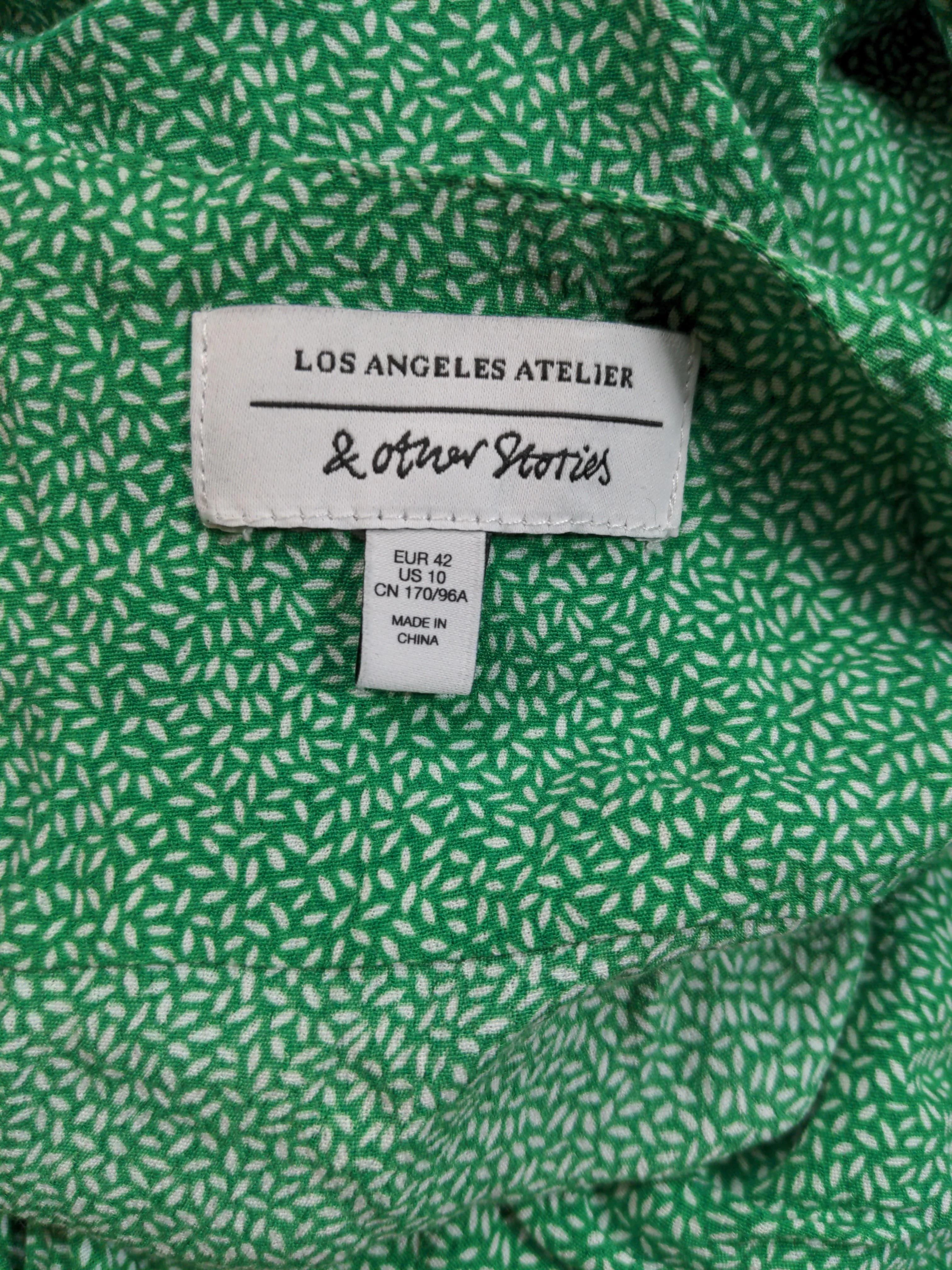 & Other Stories Wrap Mini Dress in Green - Image 5