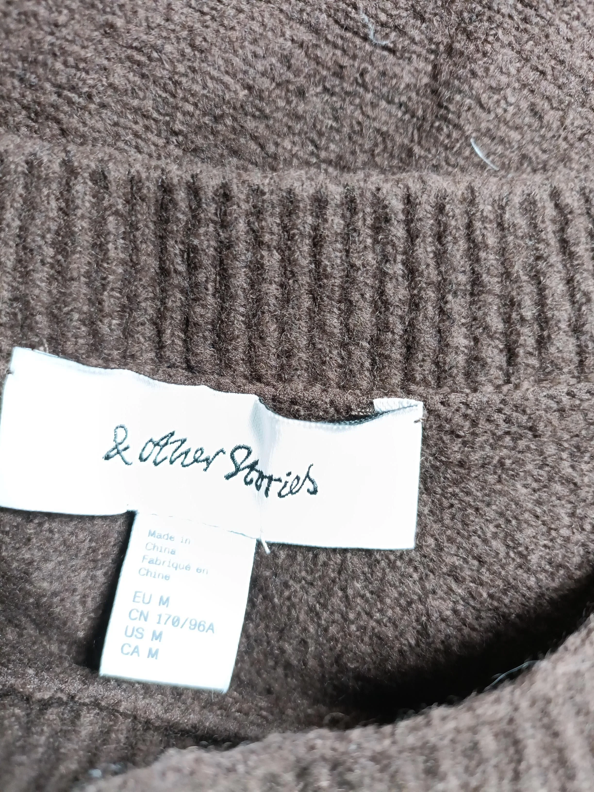 & Other Stories Wrap Mini Dress M in Brown - Image 6