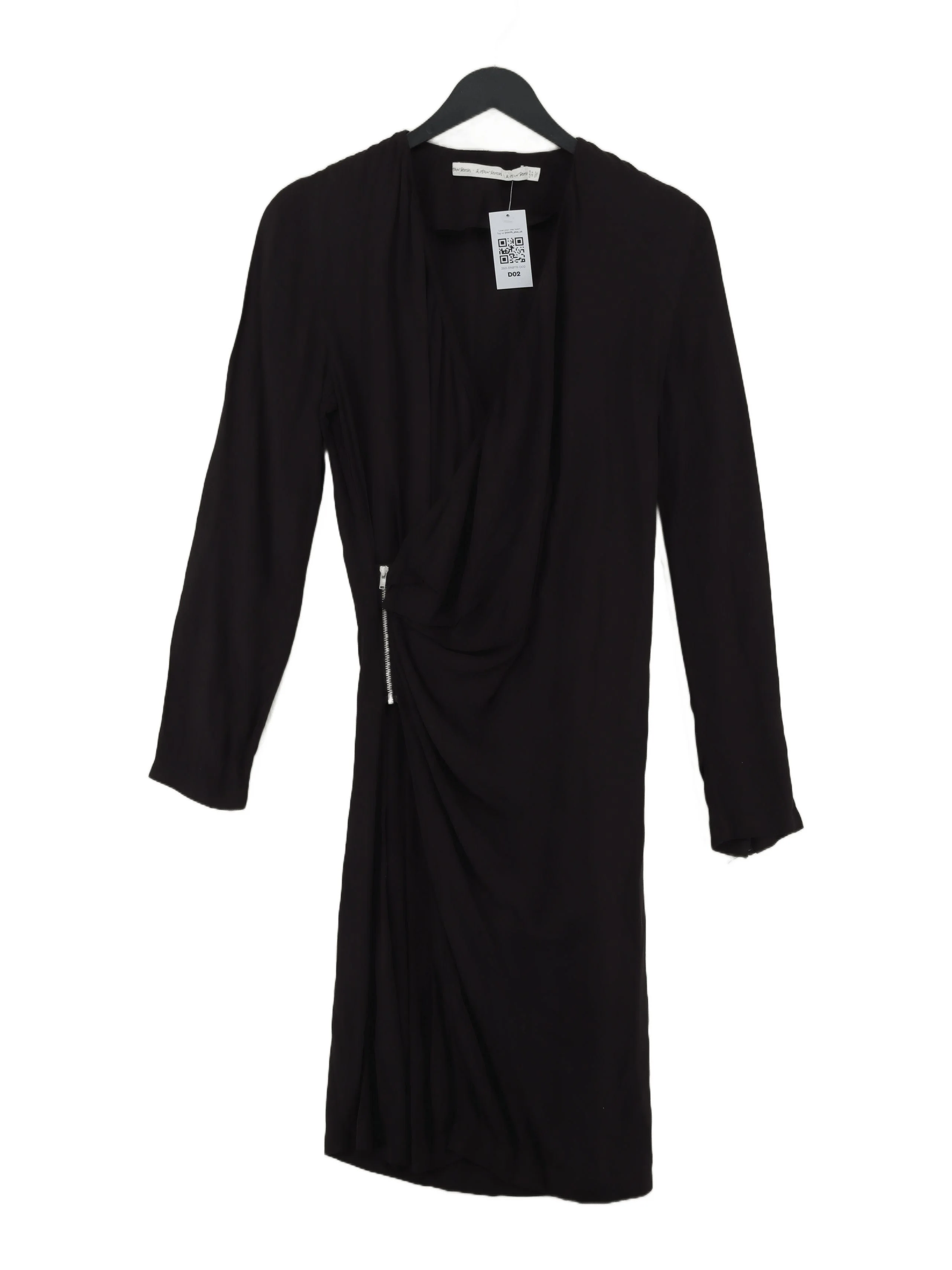& Other Stories Wrap Mini Dress UK8 in Black