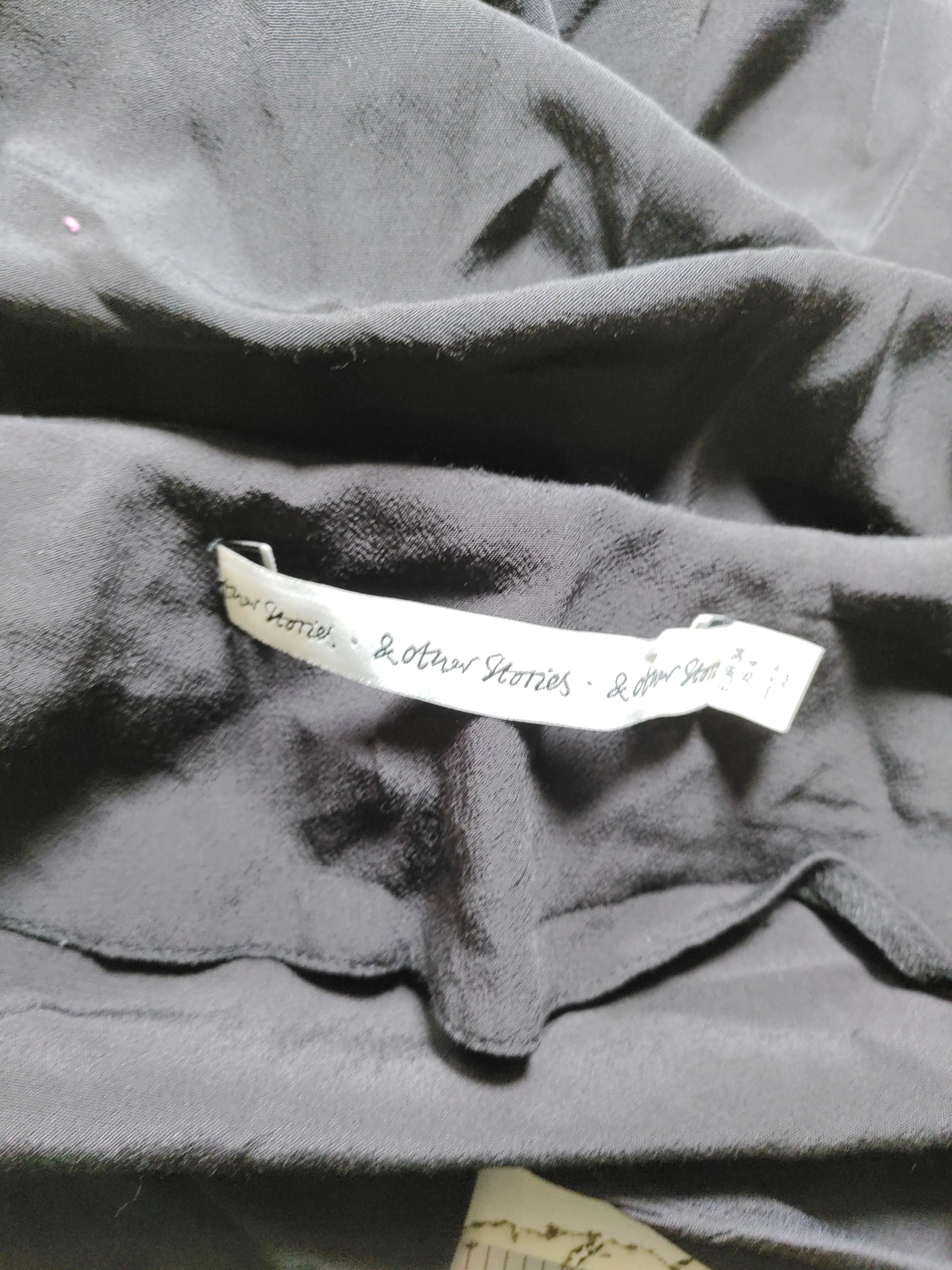 & Other Stories Wrap Mini Dress UK8 in Black - Image 6