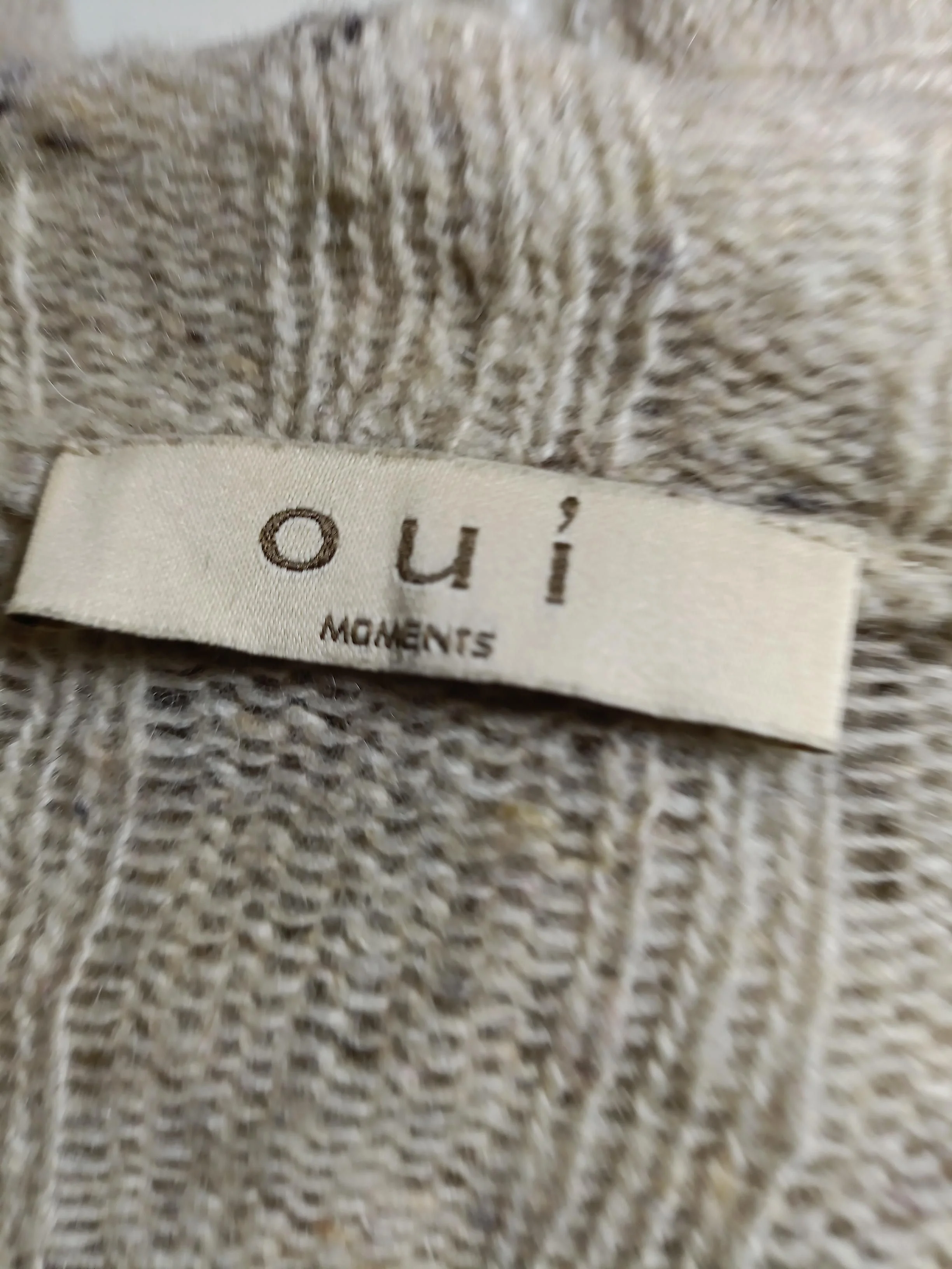 Oui Women's Cardigan UK 16 Cream Wool - Image 5