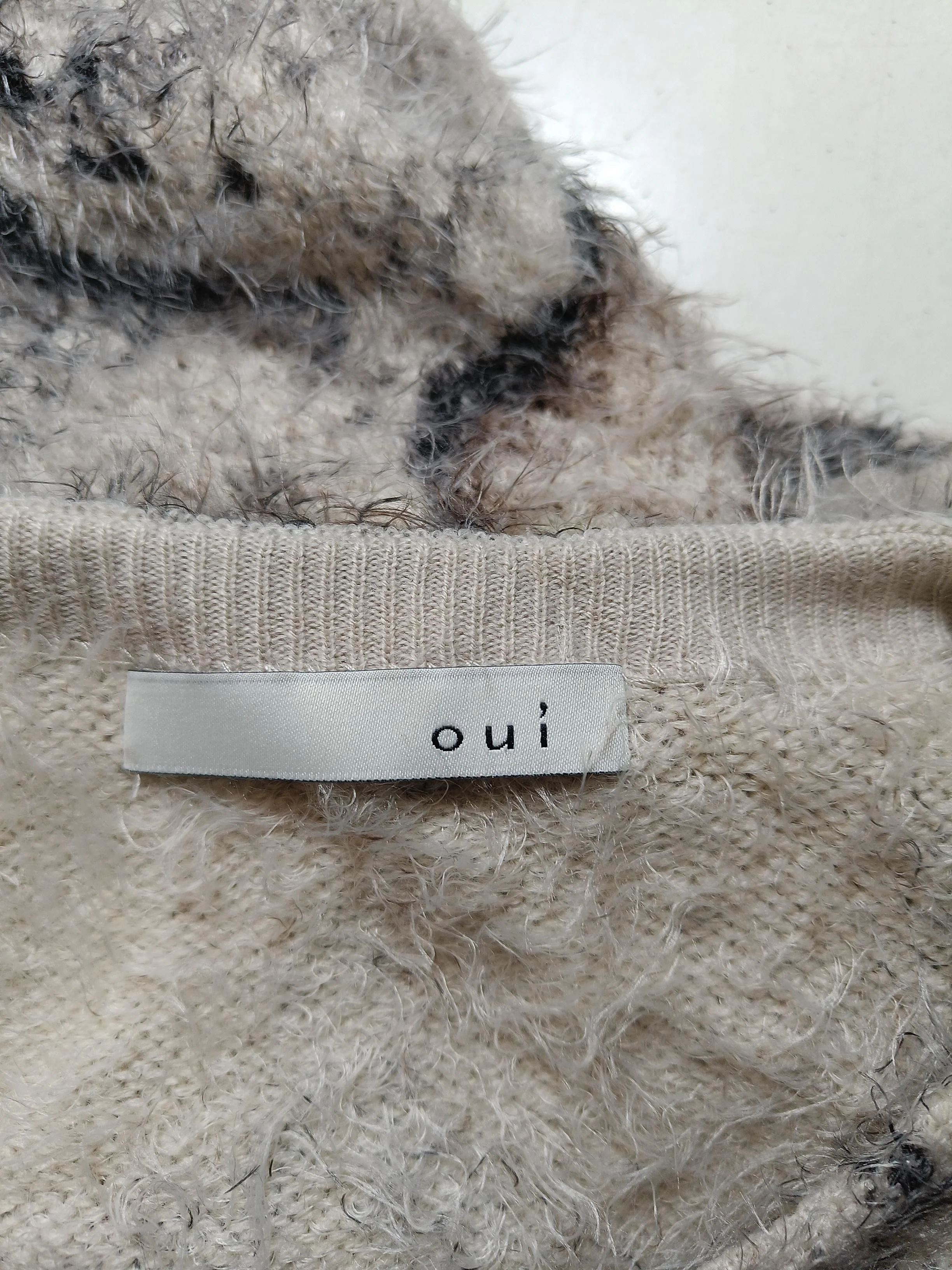 Oui Women's Jumper UK 12 Cream Polyamide with Acrylic Pullover - Image 5