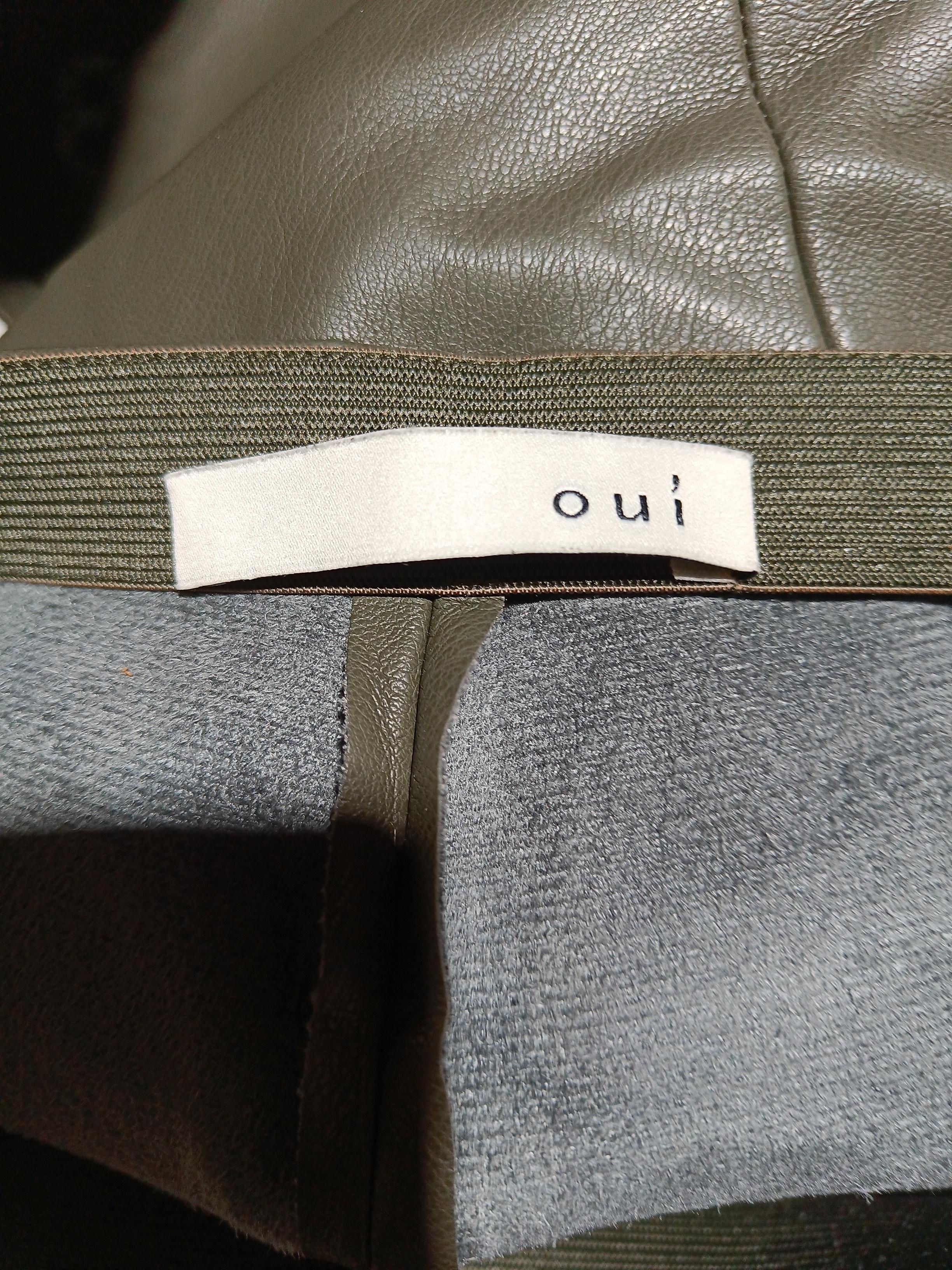 Oui Women's Trousers UK 10 Green Polyester with Elastane, Polyamide Skinny Capri - Image 5