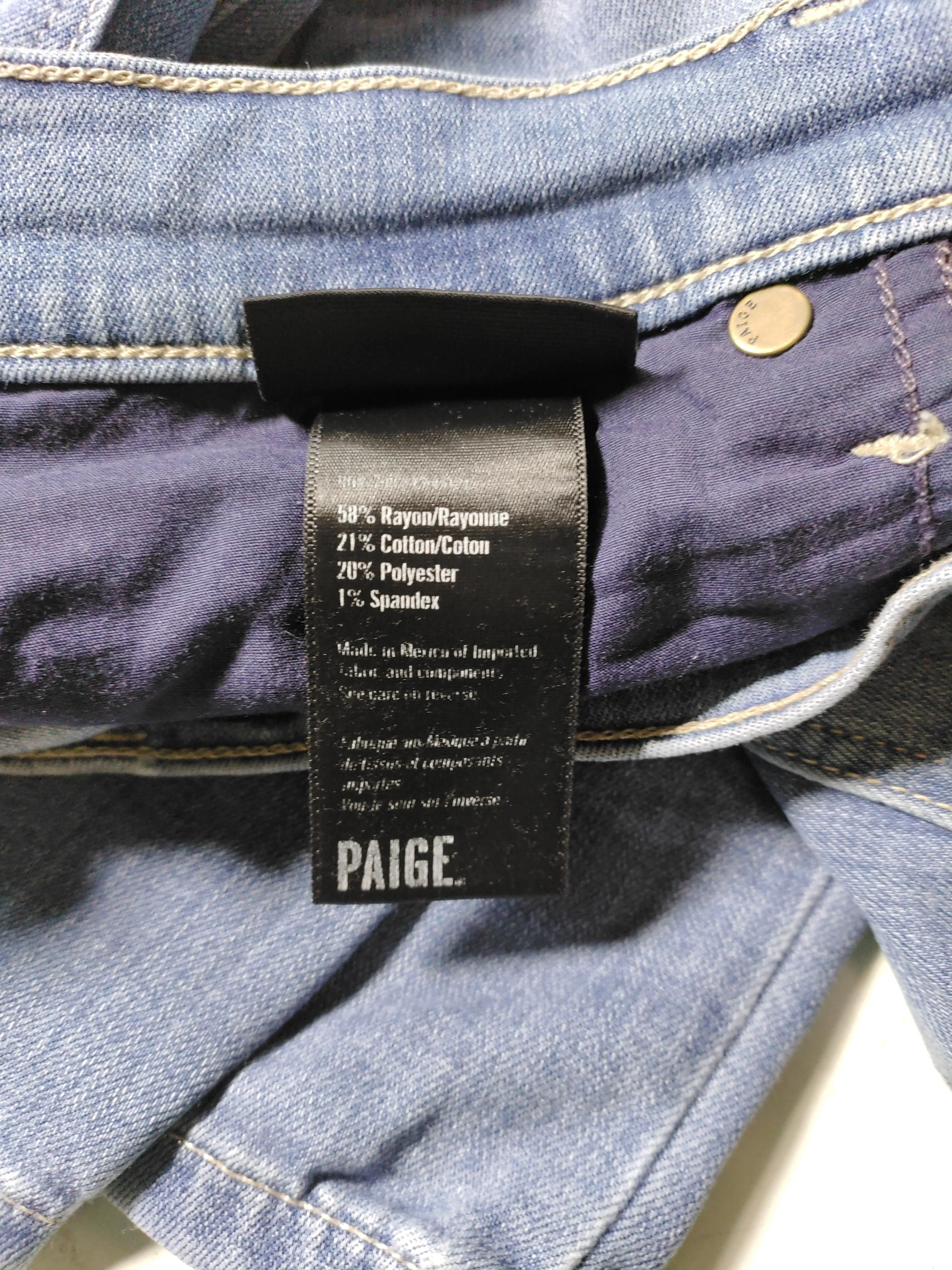 Paige Men's Jeans W 30 in Blue Rayon with Cotton, Polyester, Spandex Skinny - Image 6