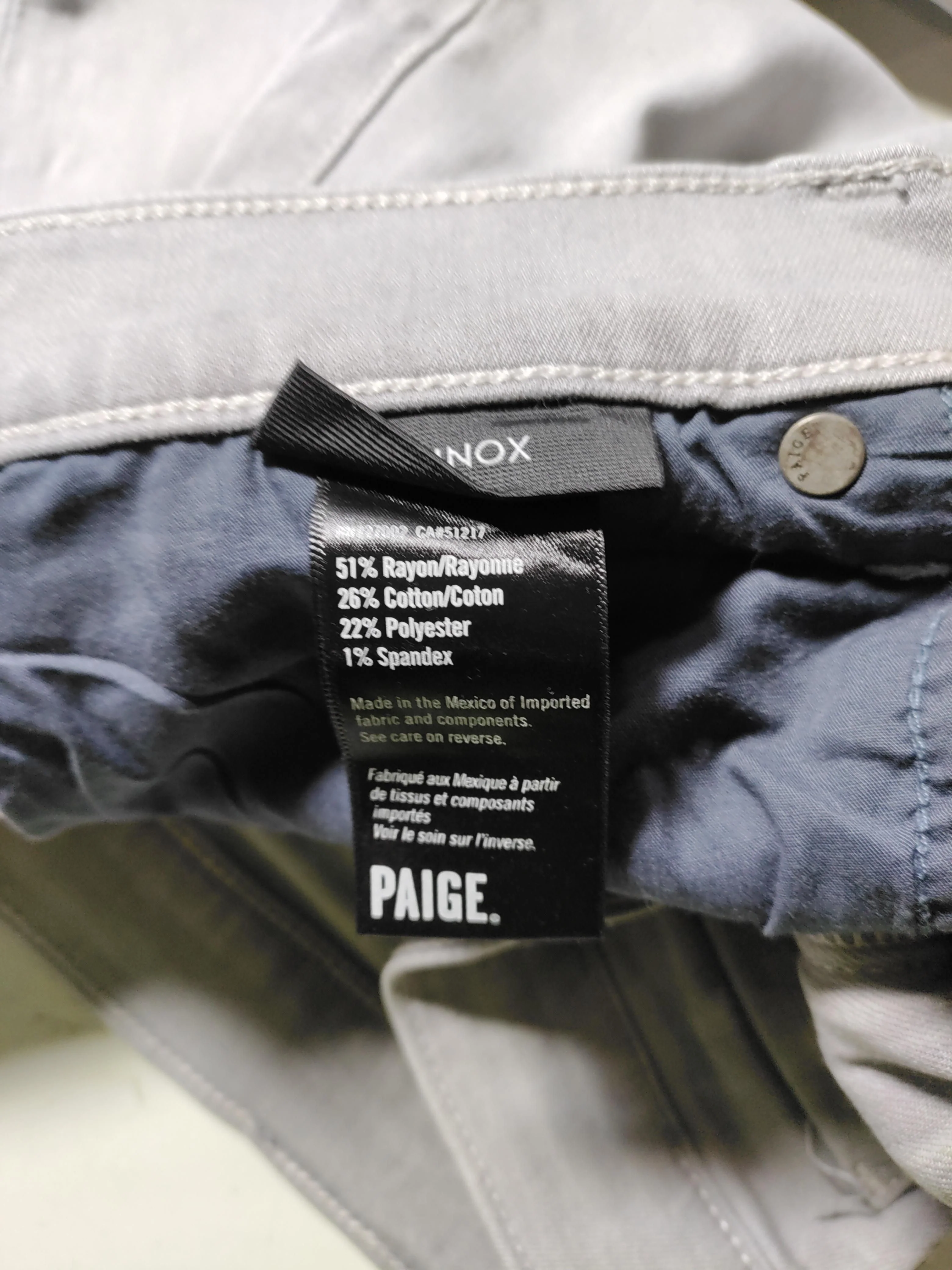 Paige Men's Jeans W 30 in Grey Rayon with Cotton, Polyester, Spandex Skinny - Image 6