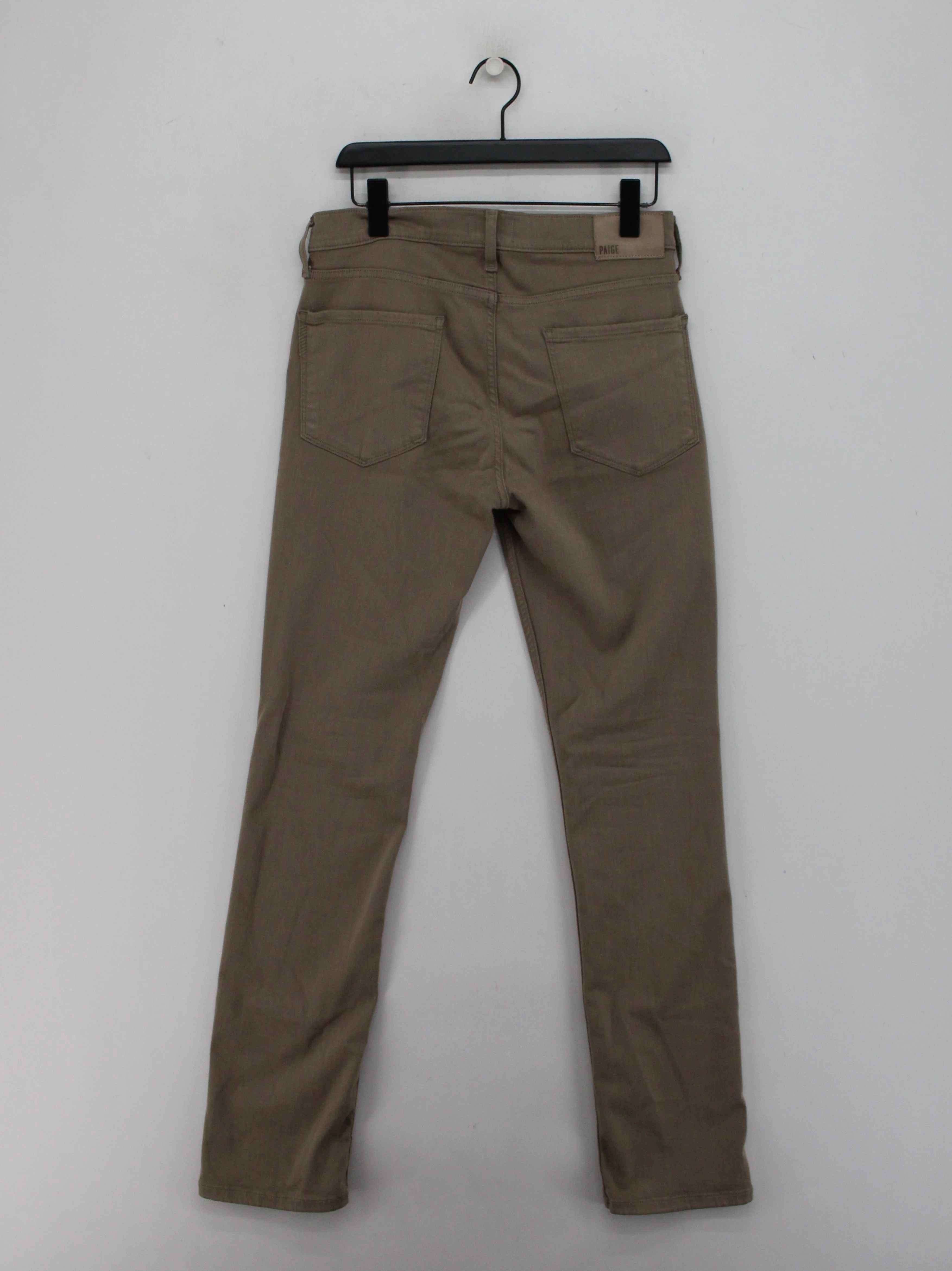 Paige Men's Trousers W 30 in Tan Rayon with Cotton, Polyester, Spandex Chino - Image 2