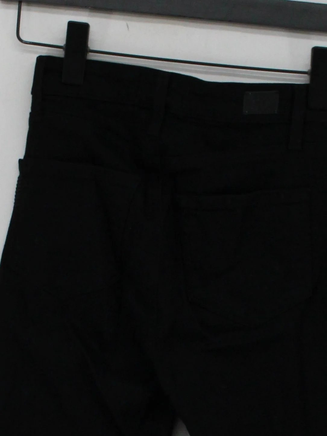 Paige Women's Jeans W 24 in Black Rayon with Cotton, Polyester, Spandex Cropped - Image 3