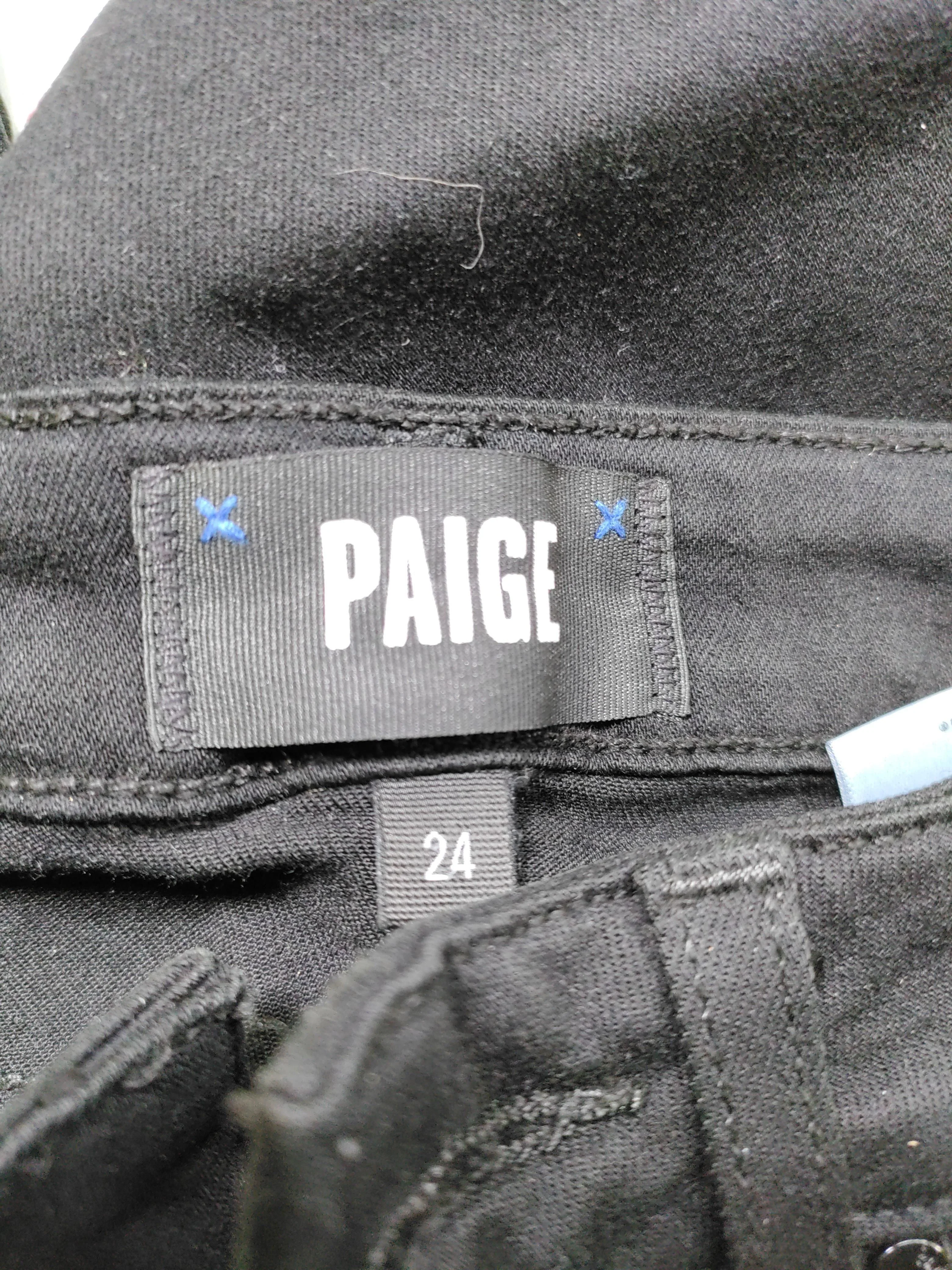 Paige Women's Jeans W 24 in Black Rayon with Cotton, Polyester, Spandex Cropped - Image 5