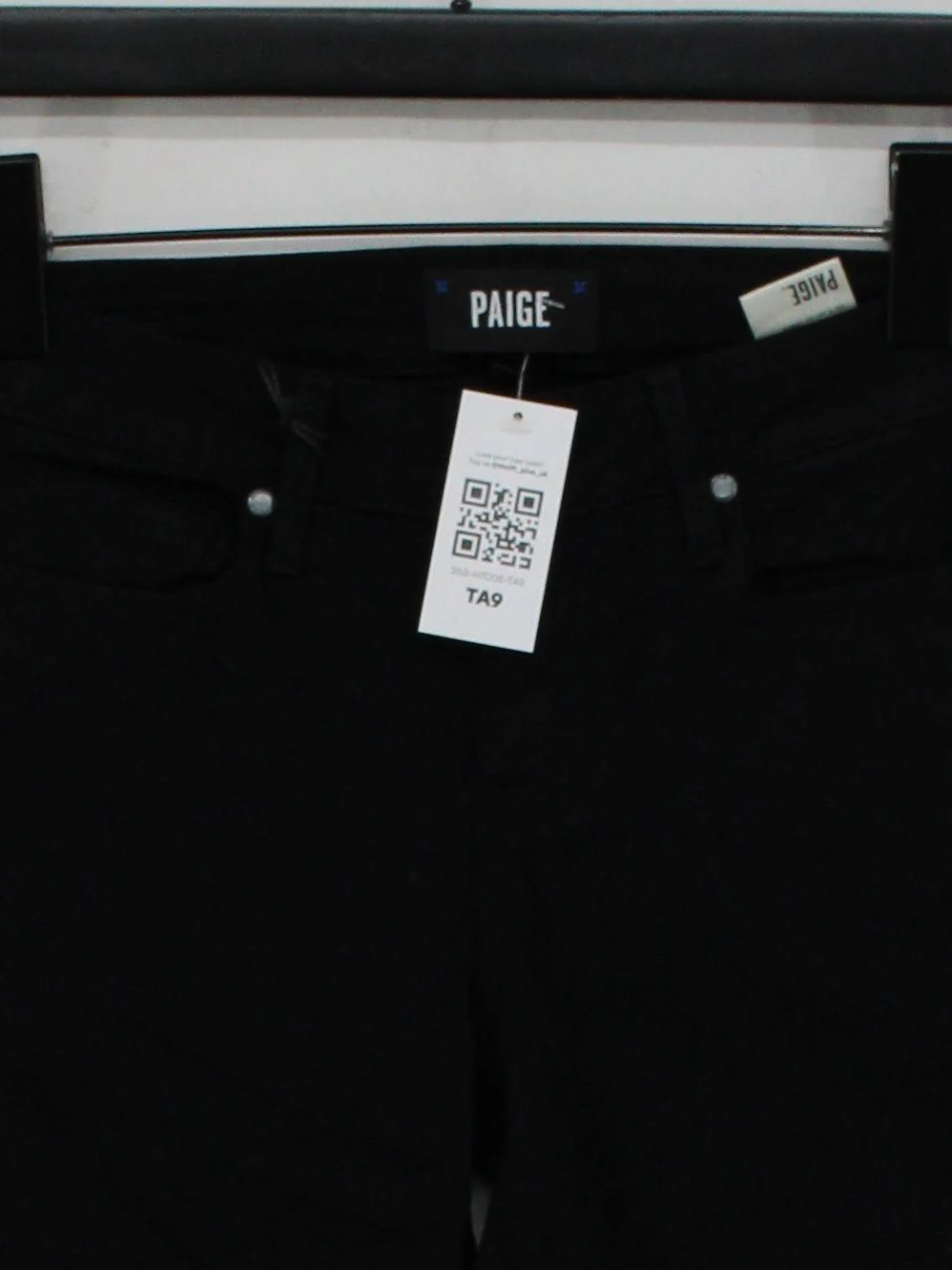 Paige Women's Jeans W 25 in Black Rayon with Cotton, Polyester, Spandex Skinny - Image 3